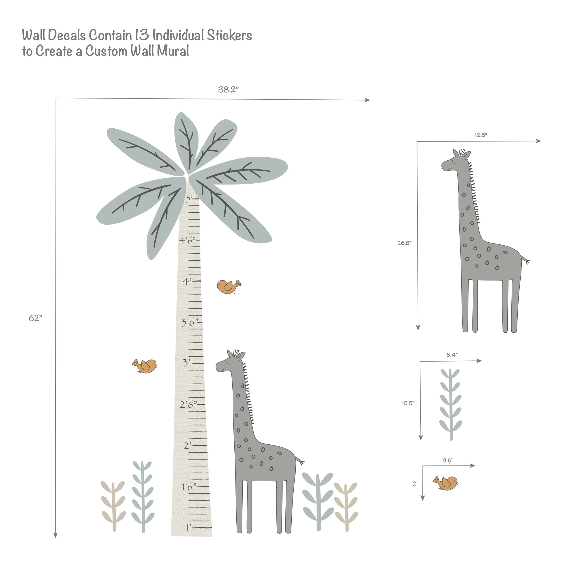 Jungle Adventure Growth Chart by Lambs & Ivy