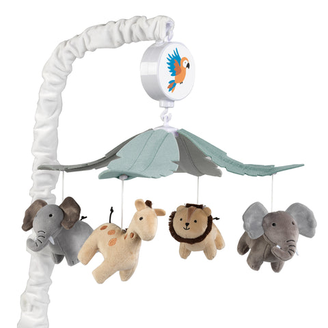 Jungle Friends Musical Baby Crib Mobile by Lambs & Ivy
