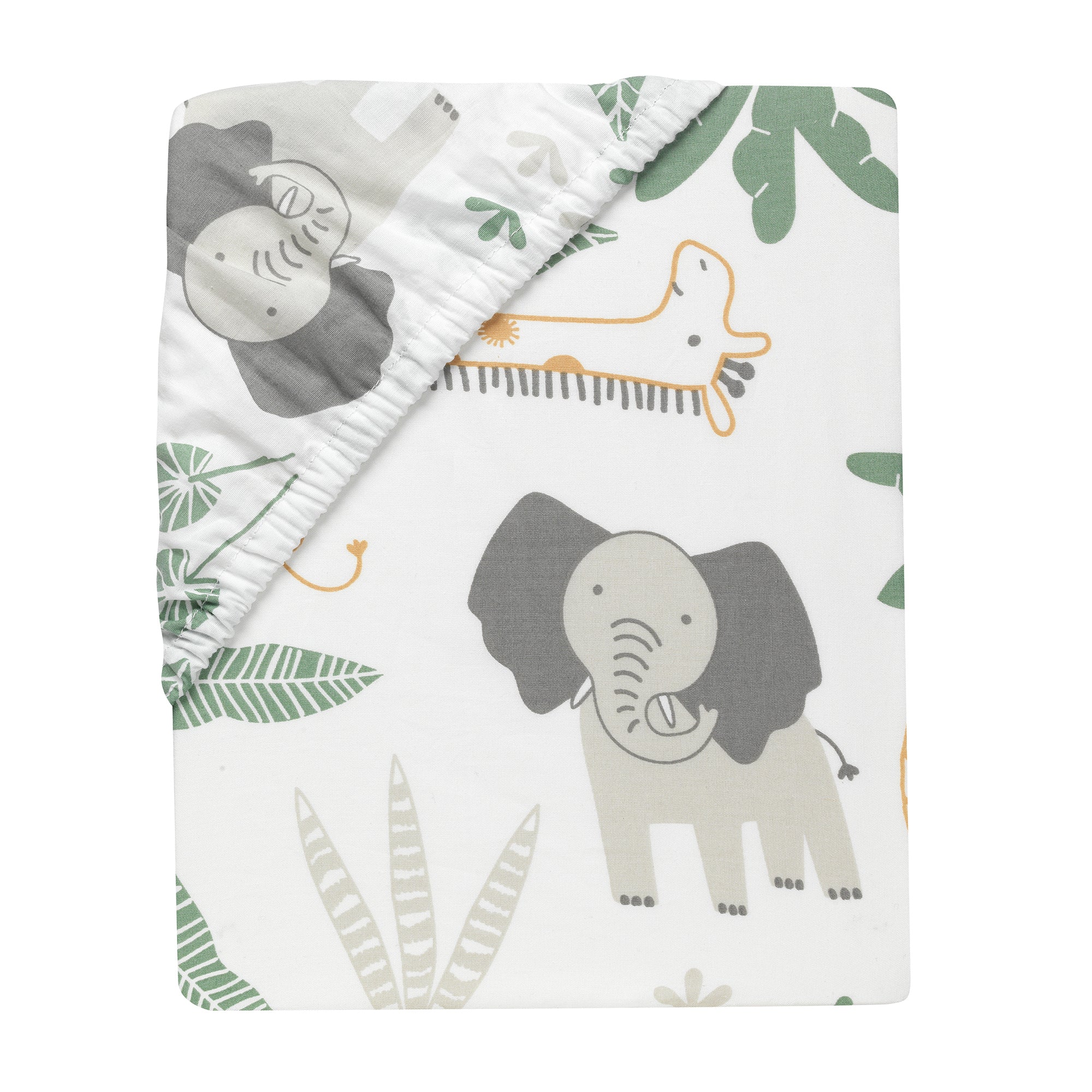 Jungle Friends Cotton Fitted Crib Sheet by Lambs & Ivy