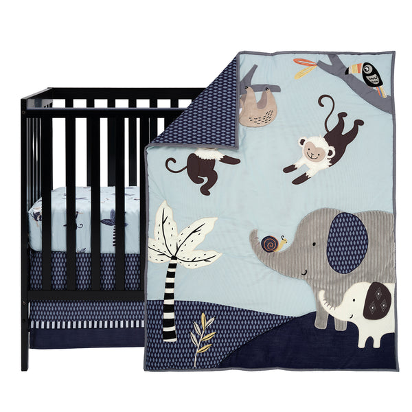 Jungle Party 3-Piece Crib Bedding Set by Lambs & Ivy