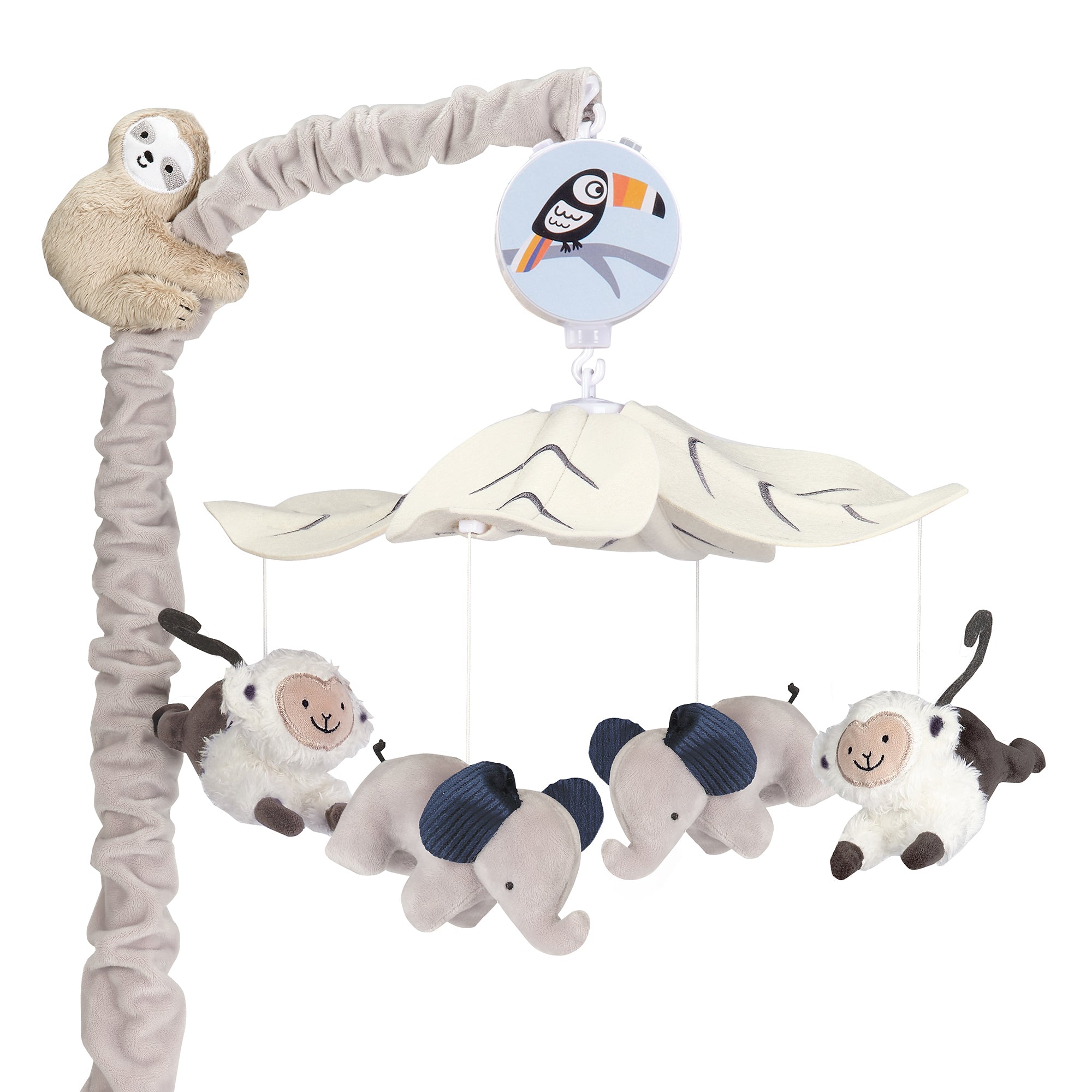 Jungle Party Musical Baby Crib Mobile by Lambs & Ivy