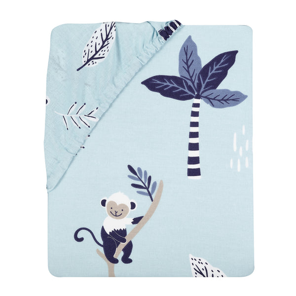 Jungle Party Cotton Fitted Crib Sheet by Lambs & Ivy