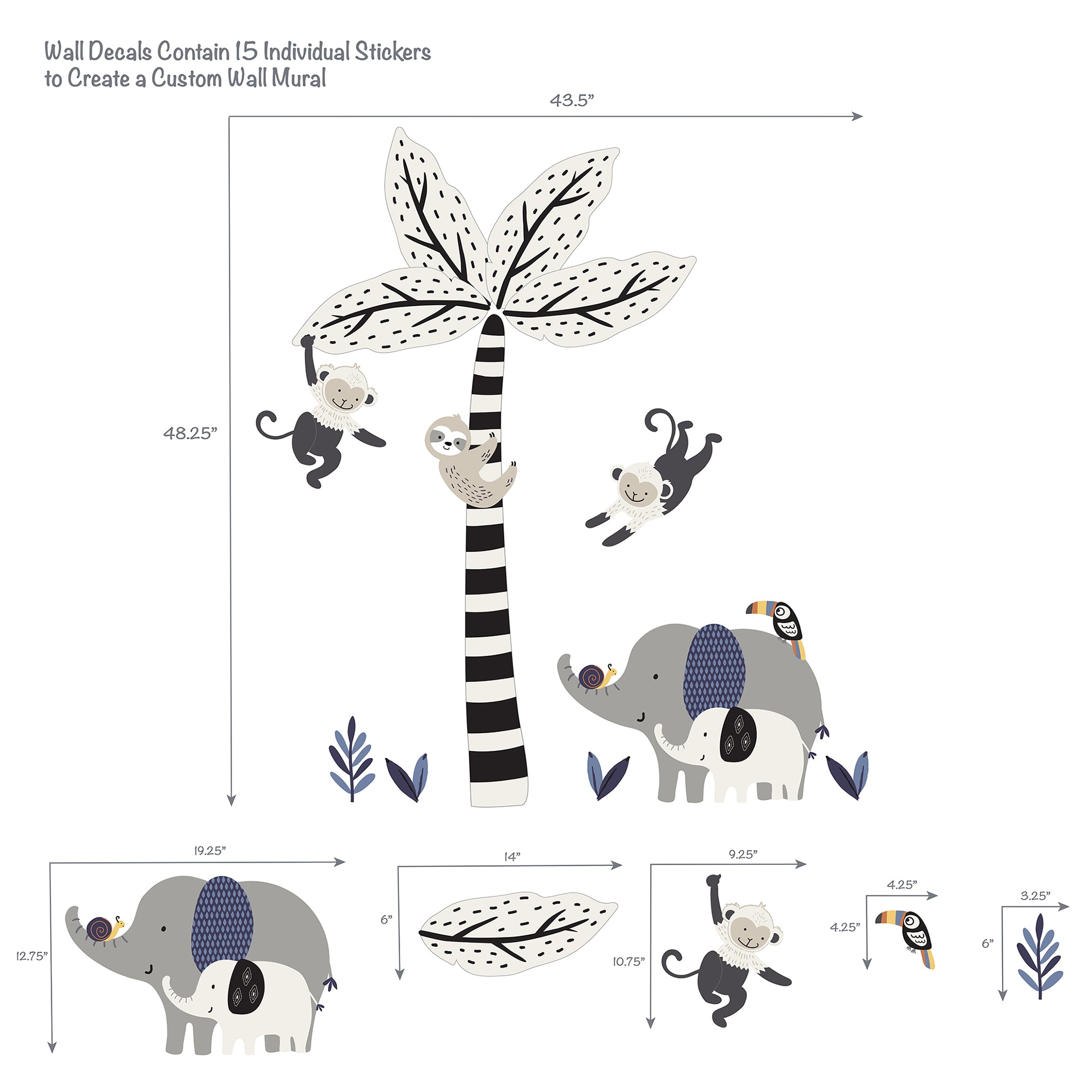 Jungle Party Wall Decals by Lambs & Ivy
