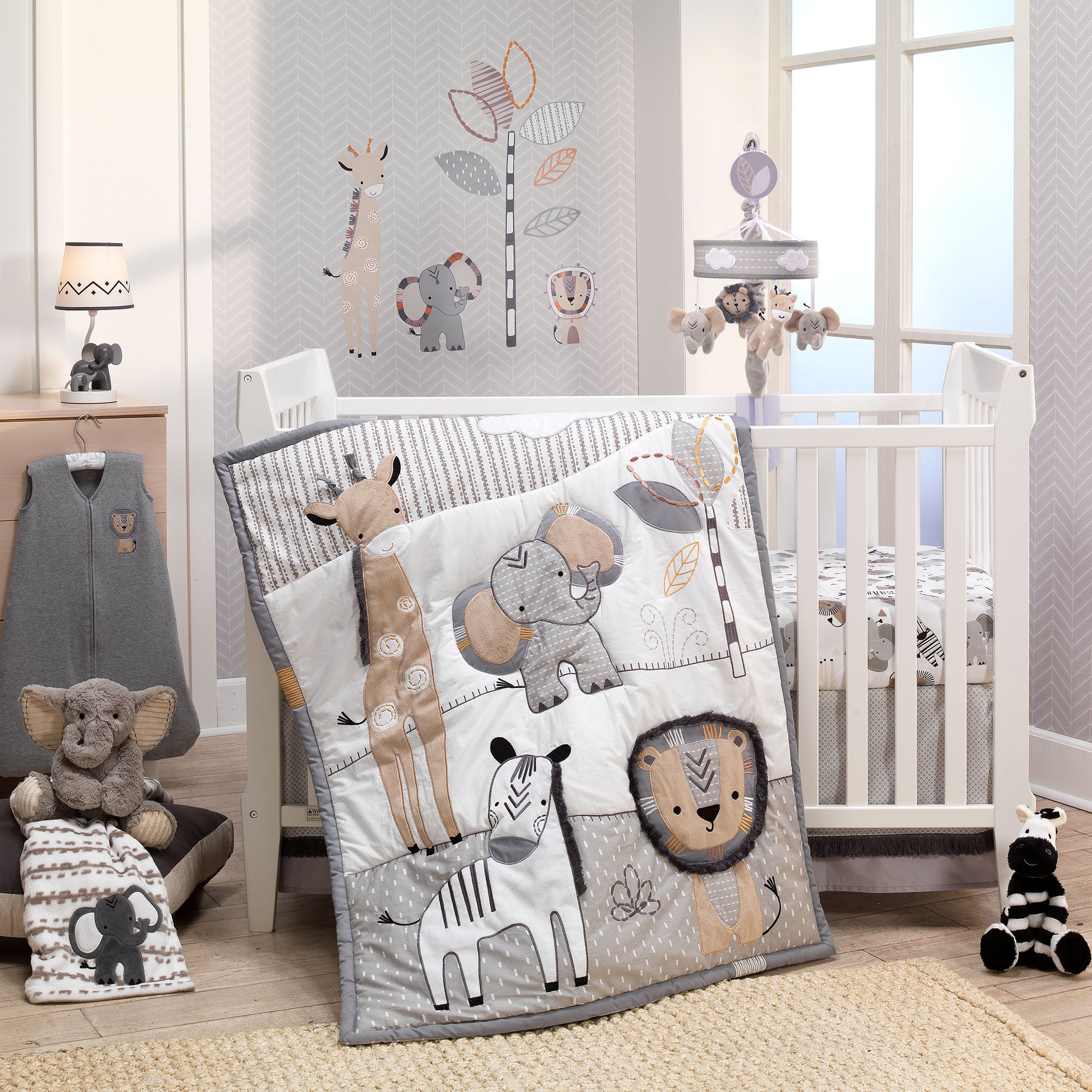 Jungle Safari 6-Piece Baby Crib Bedding Set by Lambs & Ivy