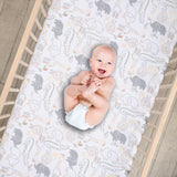 Jungle Story Cotton Fitted Crib Sheet by Lambs & Ivy
