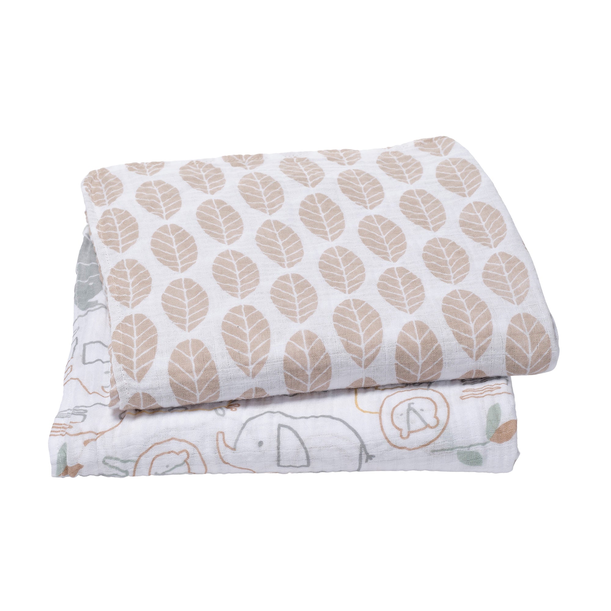 Jungle Story Cotton Muslin Swaddle Blankets by Lambs & Ivy