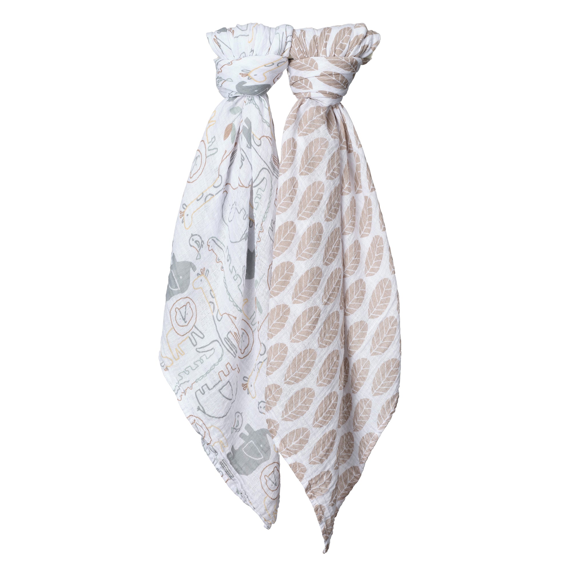 Jungle Story Cotton Muslin Swaddle Blankets by Lambs & Ivy