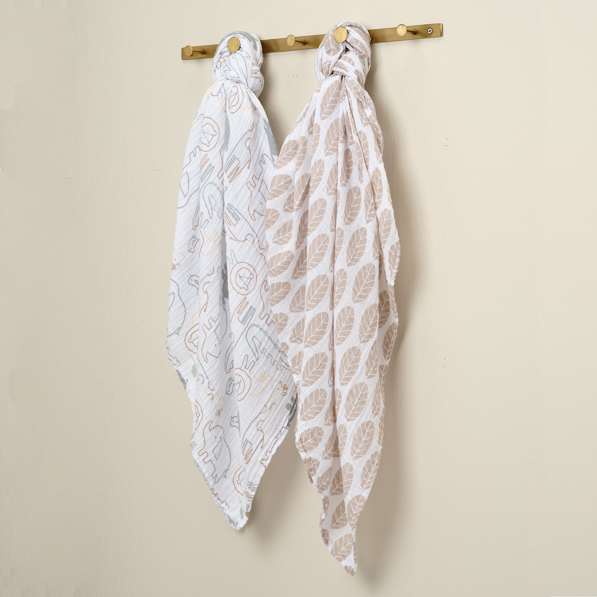 Jungle Story Cotton Muslin Swaddle Blankets by Lambs & Ivy