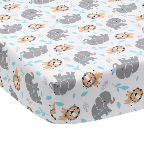 Jungle Fun Fitted Crib Sheet by Bedtime Originals