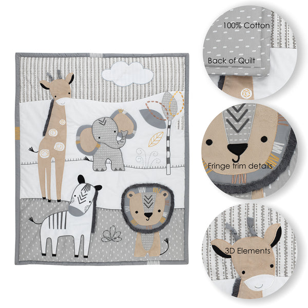 Jungle Safari 6-Piece Baby Crib Bedding Set by Lambs & Ivy