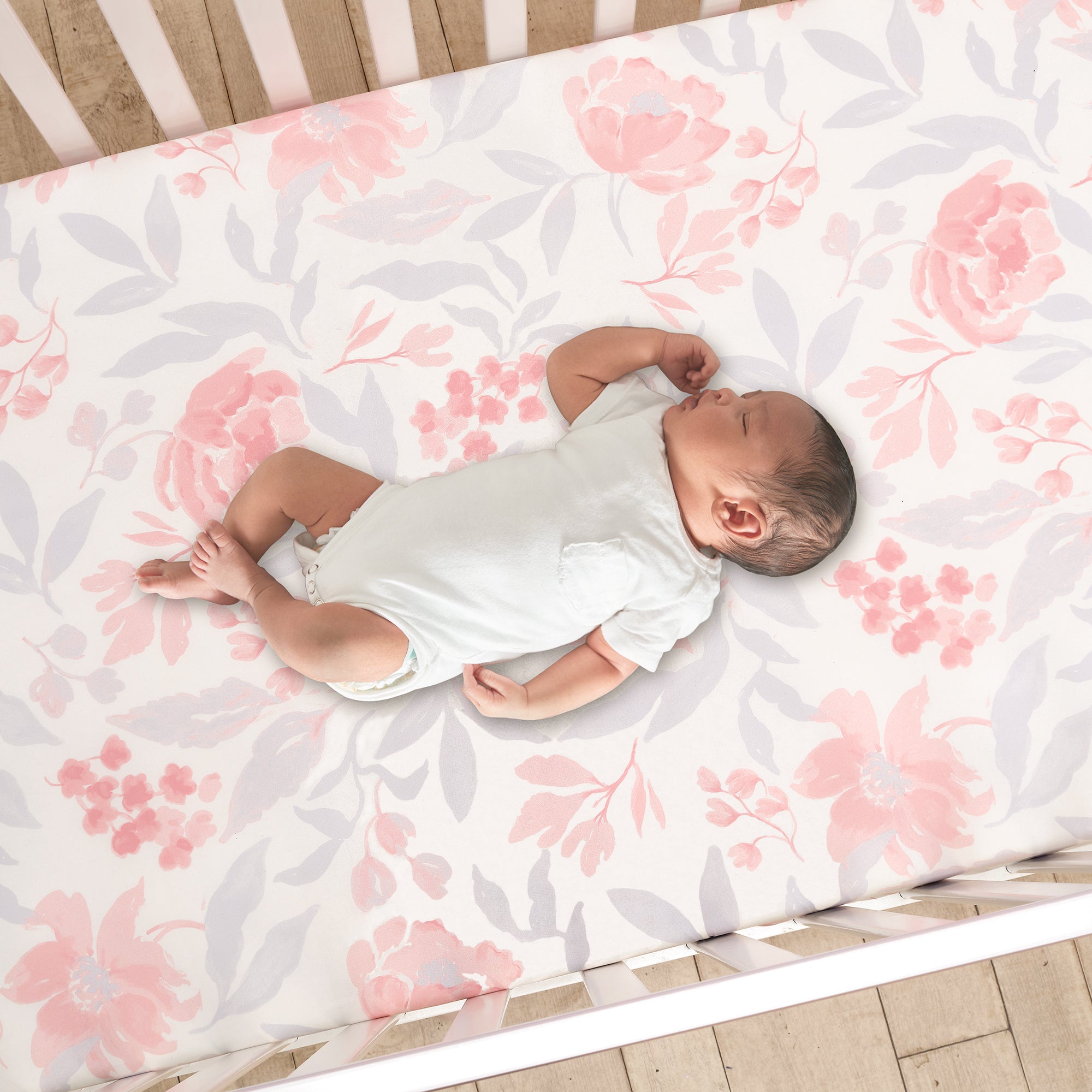 Lavender Floral 3-Piece Crib Bedding Set by Bedtime Originals