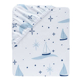 Little Skipper Cotton Fitted Crib Sheet by Lambs & Ivy