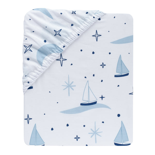 Little Skipper Cotton Fitted Crib Sheet by Lambs & Ivy