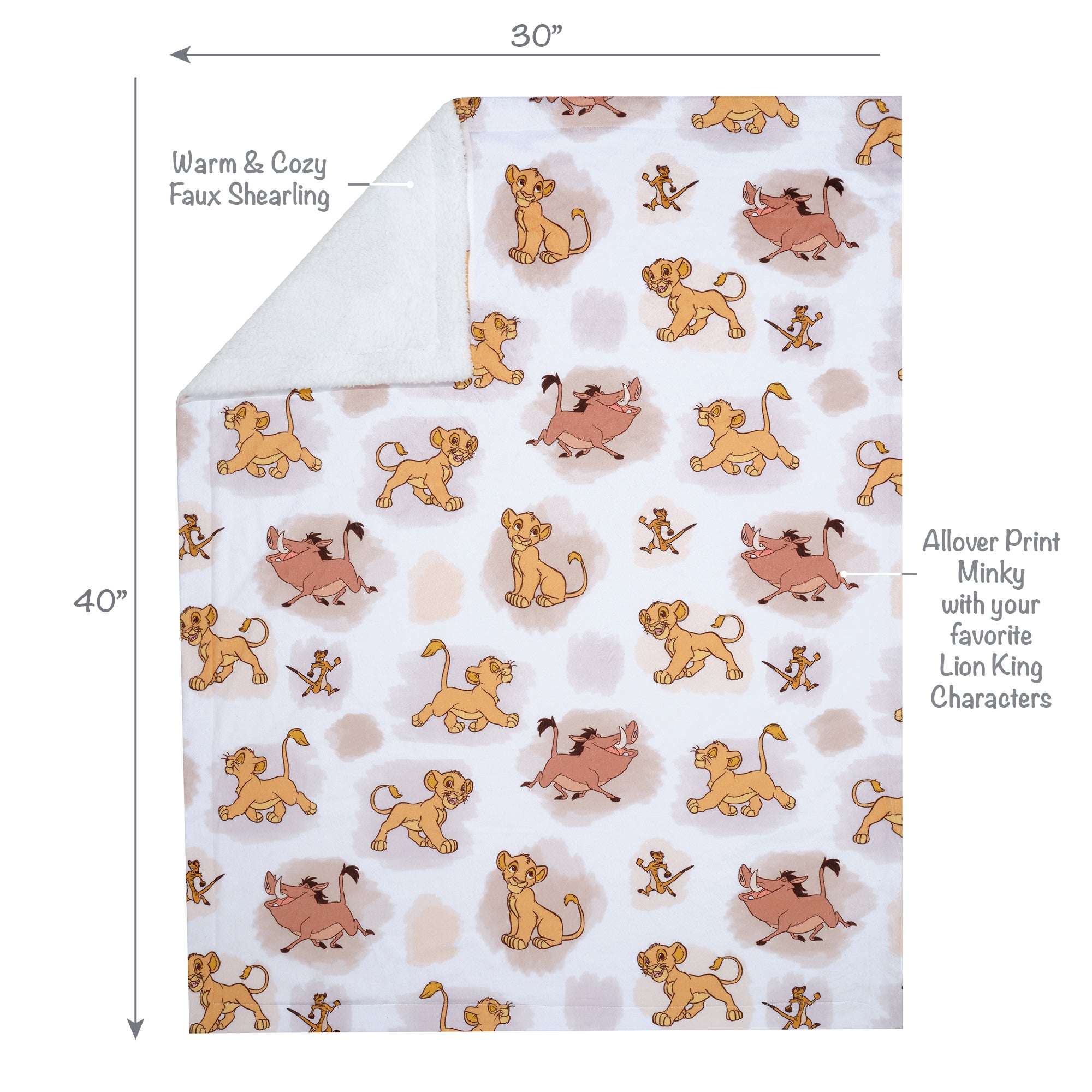 Lion King Safari Baby Blanket by Lambs & Ivy
