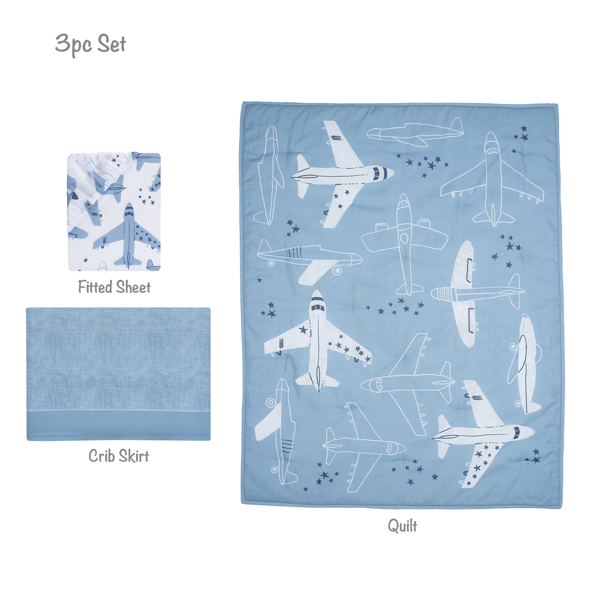 Little Aviator 3-Piece Crib Bedding Set by Bedtime Originals