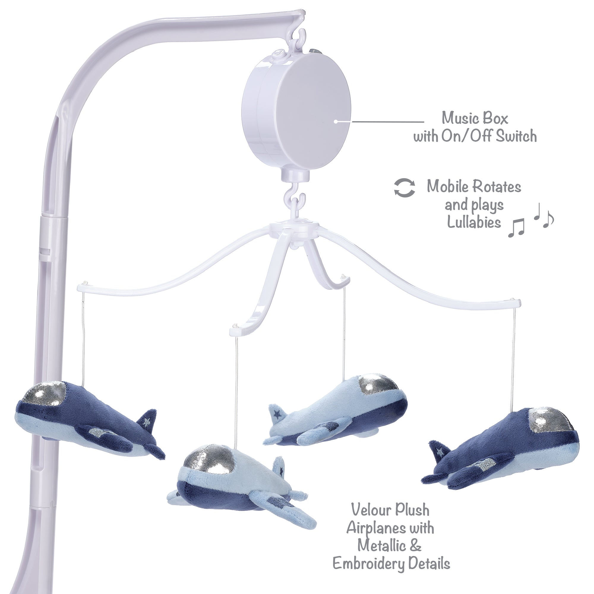 Little Aviator Musical Baby Crib Mobile by Bedtime Originals