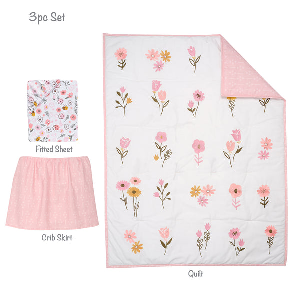 Little Garden 3-Piece Crib Bedding Set by Lambs & Ivy