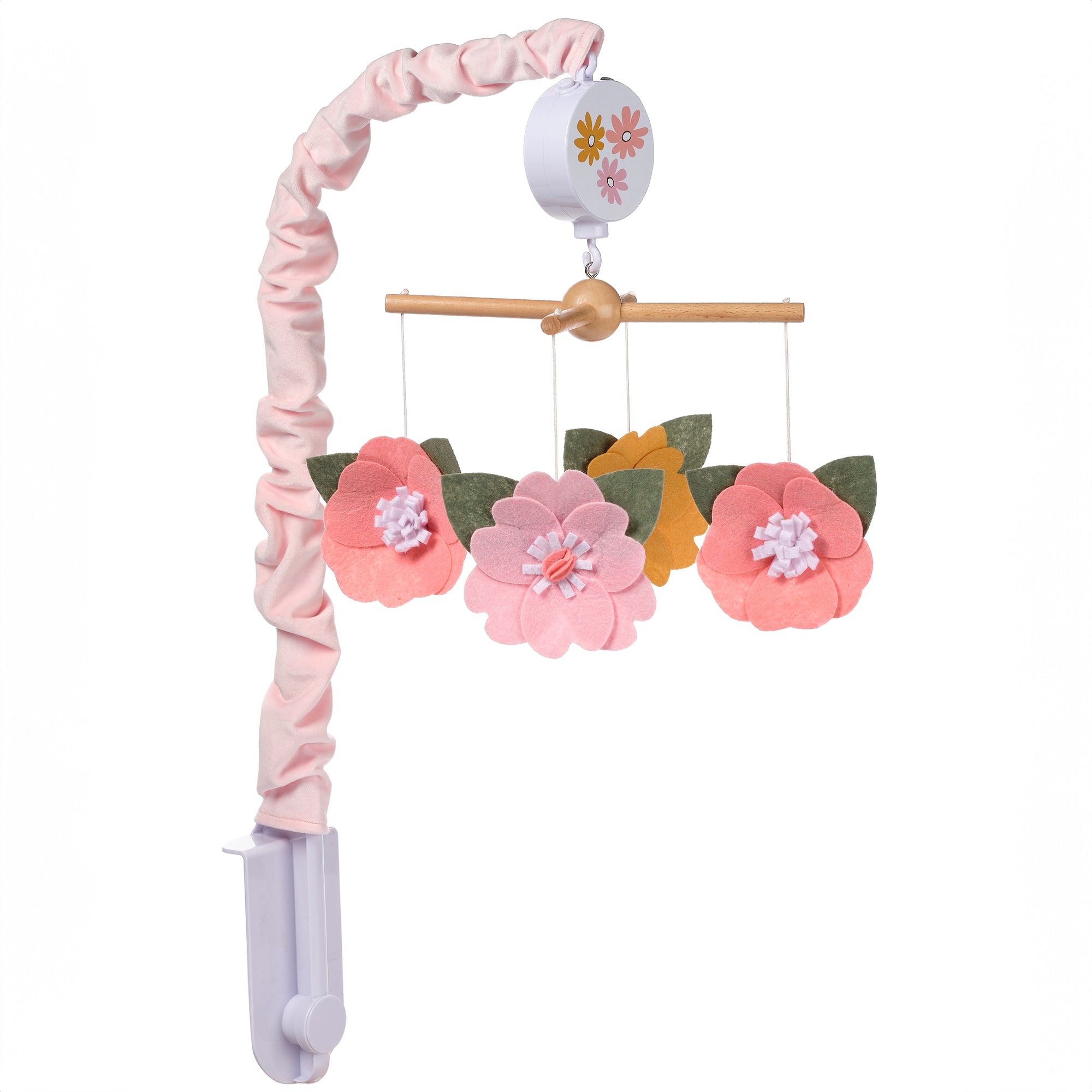 Little Garden Felt Flowers Musical Baby Crib Mobile Soother Toy