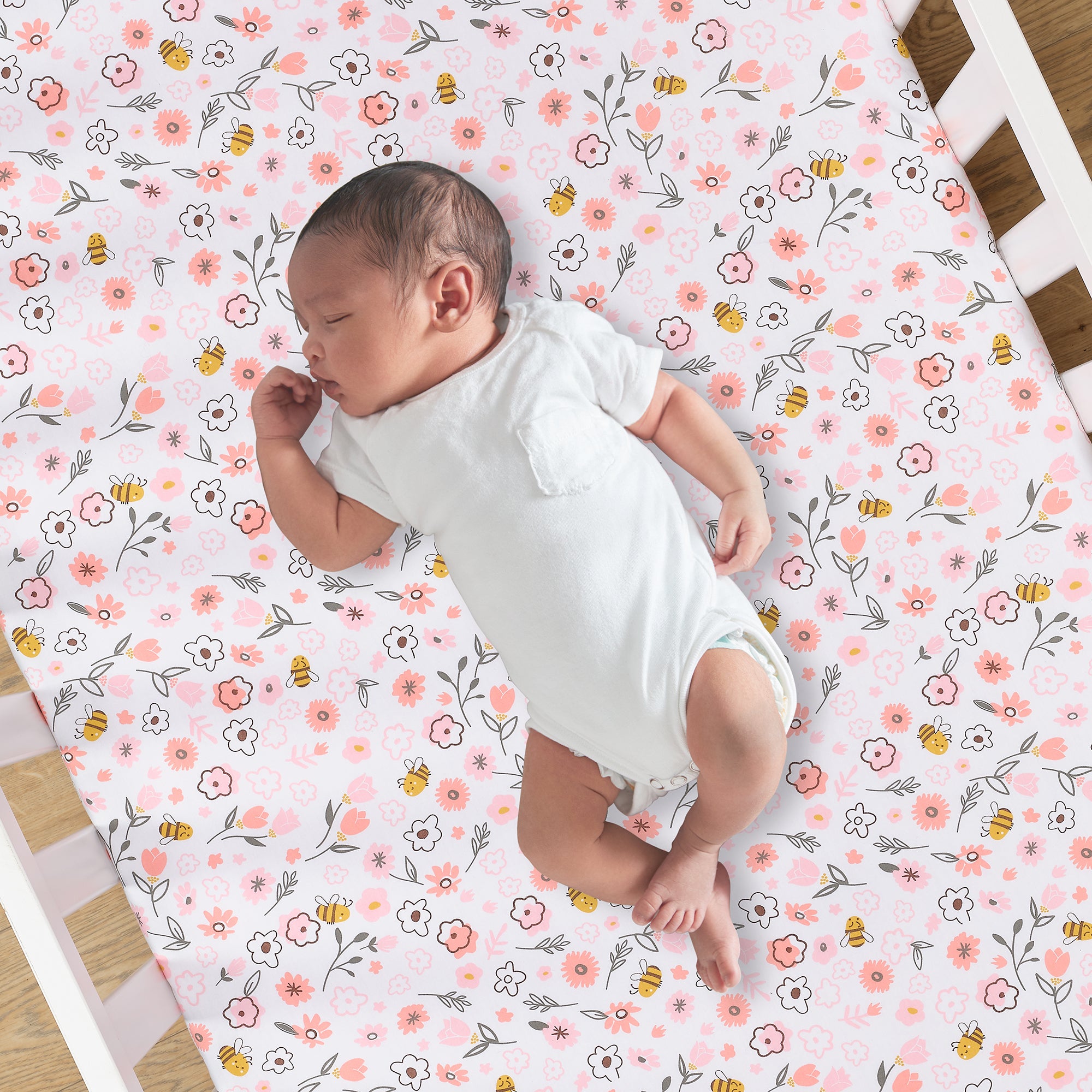Little Garden Cotton Fitted Crib Sheet by Lambs & Ivy