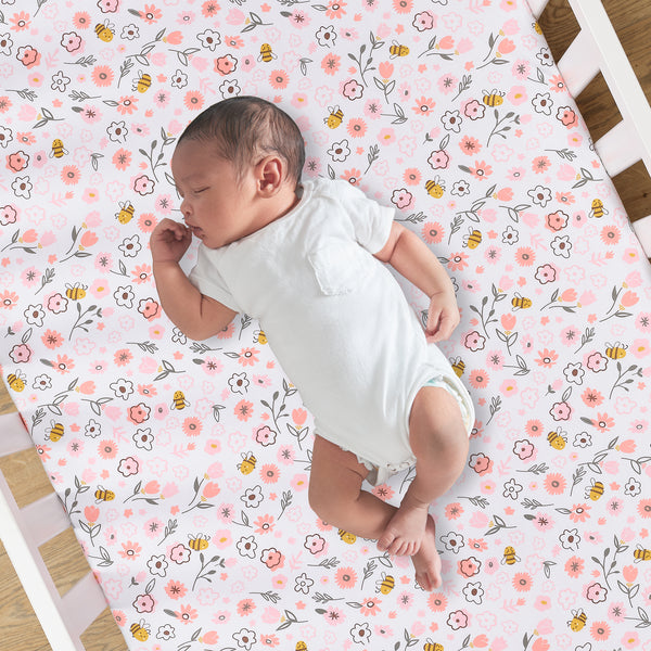 Little Garden Cotton Fitted Crib Sheet by Lambs & Ivy