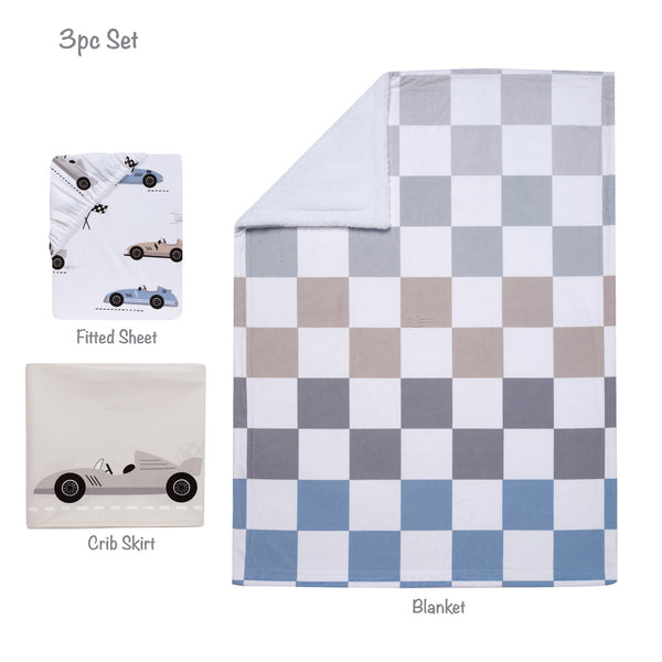 Little Racer 3-Piece Crib Bedding Set by Lambs & Ivy