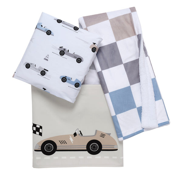 Little Racer 3-Piece Crib Bedding Set by Lambs & Ivy