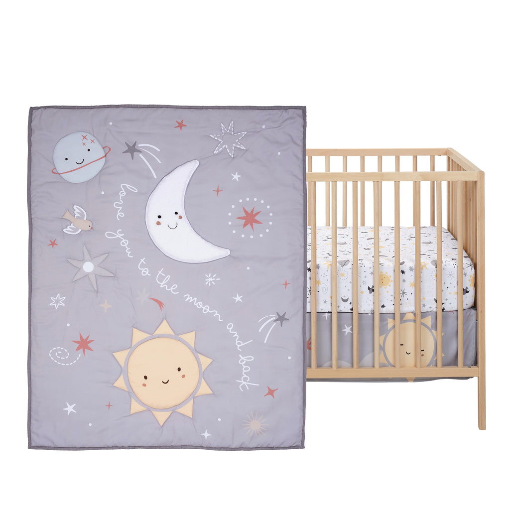 Little Star Celestial 3-Piece Nursery Baby Crib Bedding Set – Lambs & Ivy