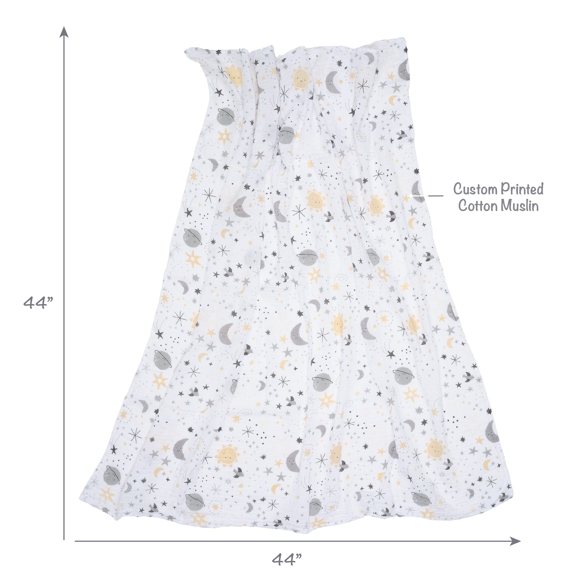 Little Star Cotton Muslin Swaddle Blankets by Bedtime Originals