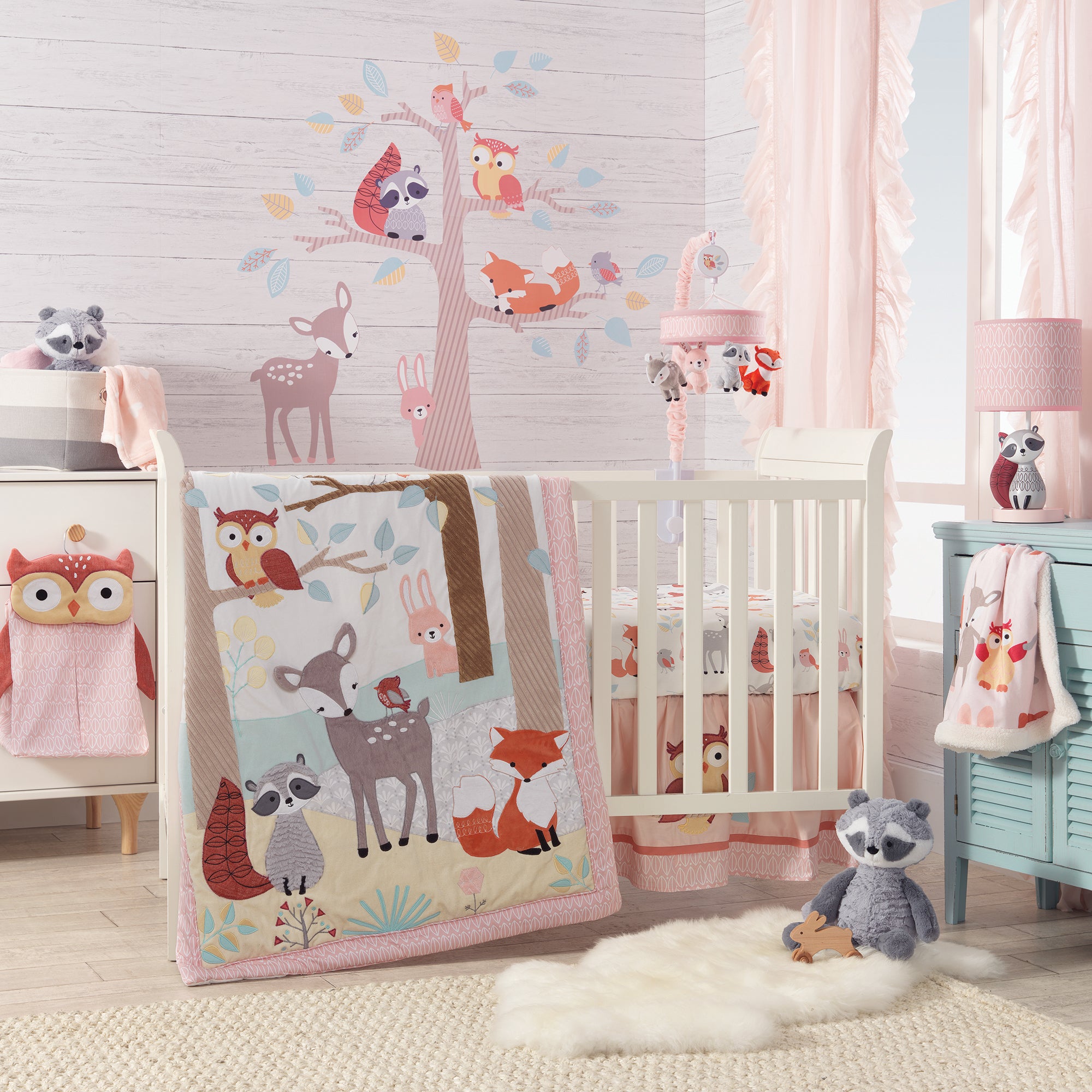 Little Woodland Cotton Fitted Crib Sheet by Lambs & Ivy