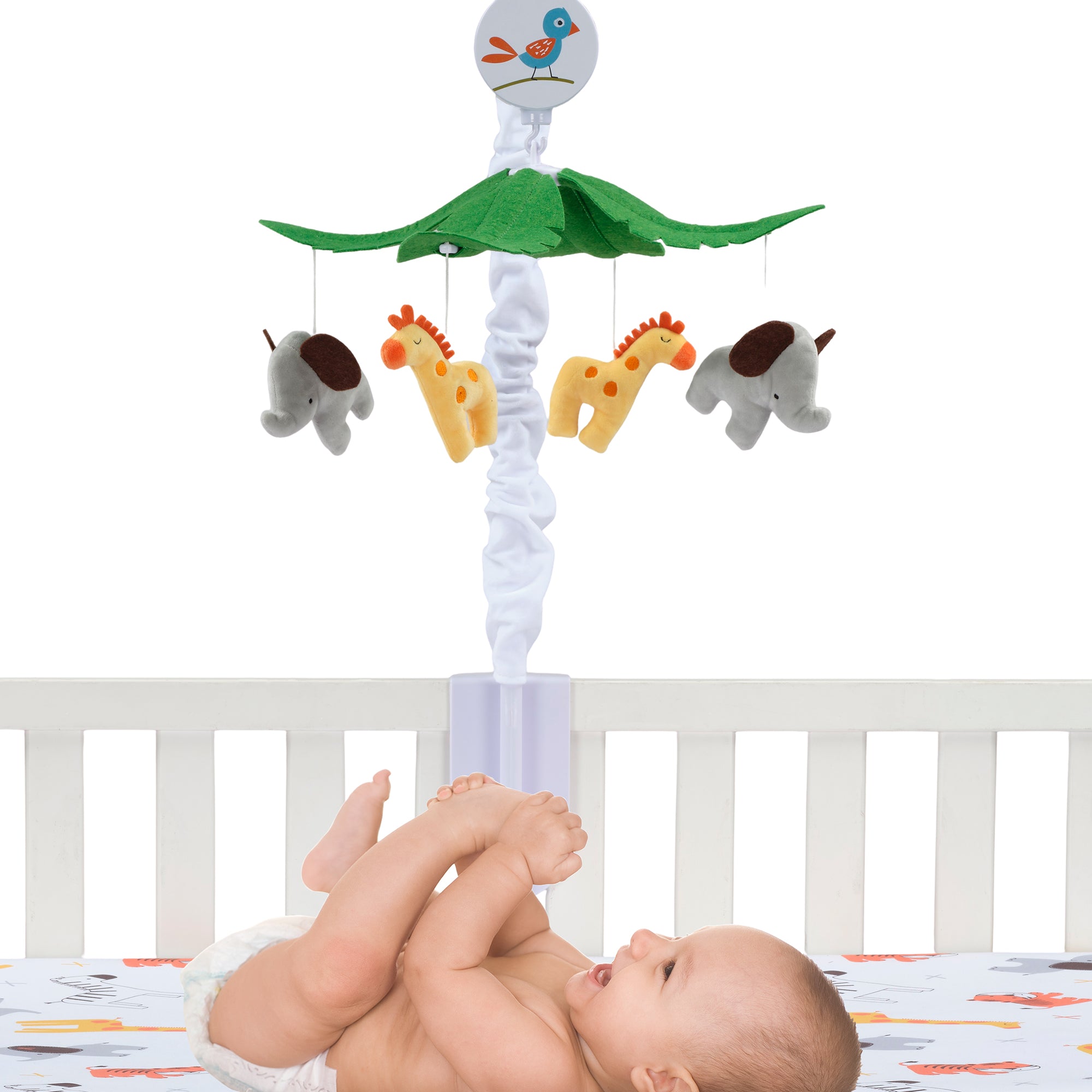 Lollipop Jungle Musical Baby Crib Mobile by Bedtime Originals