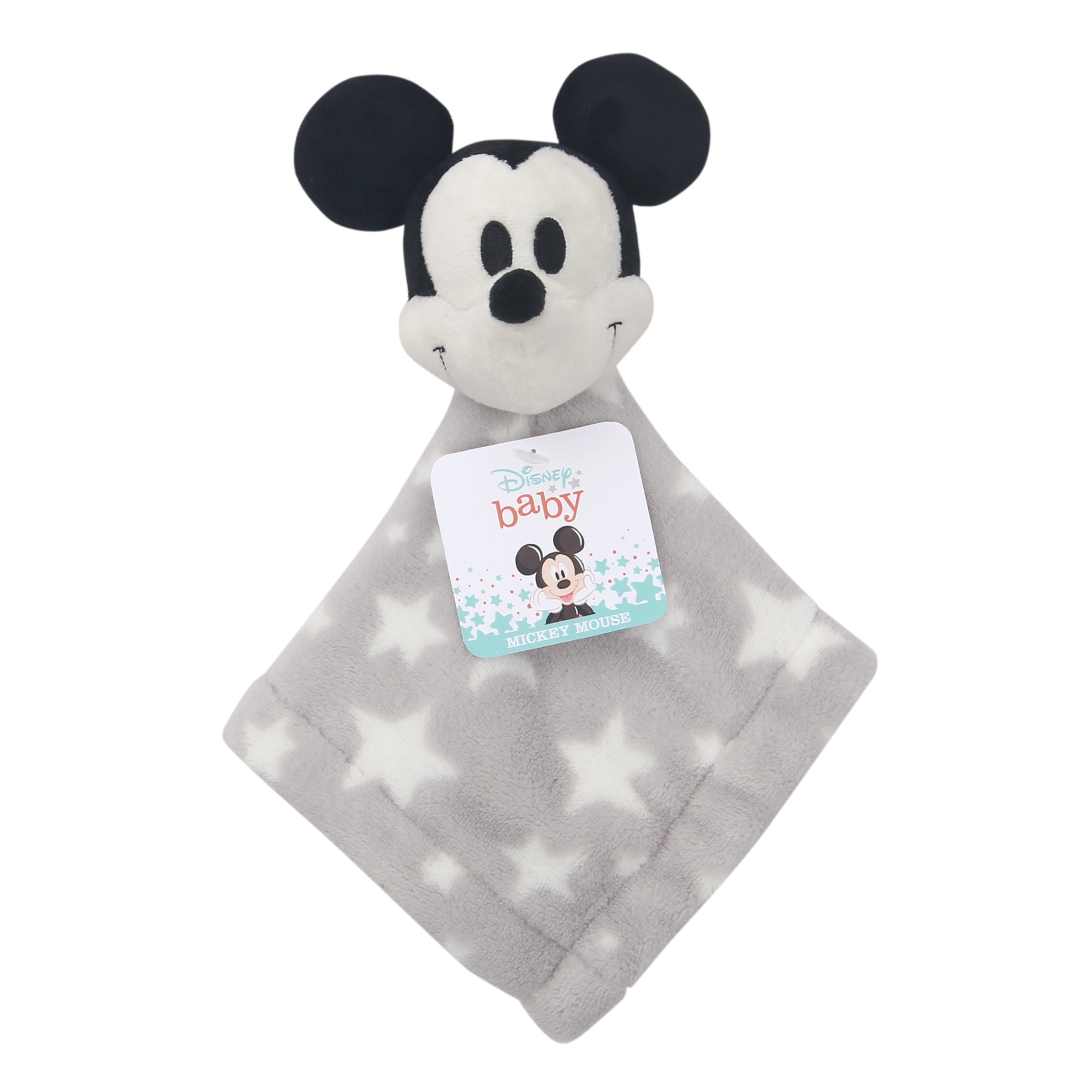 Mickey Mouse Gray Stars Security Blanket by Lambs & Ivy