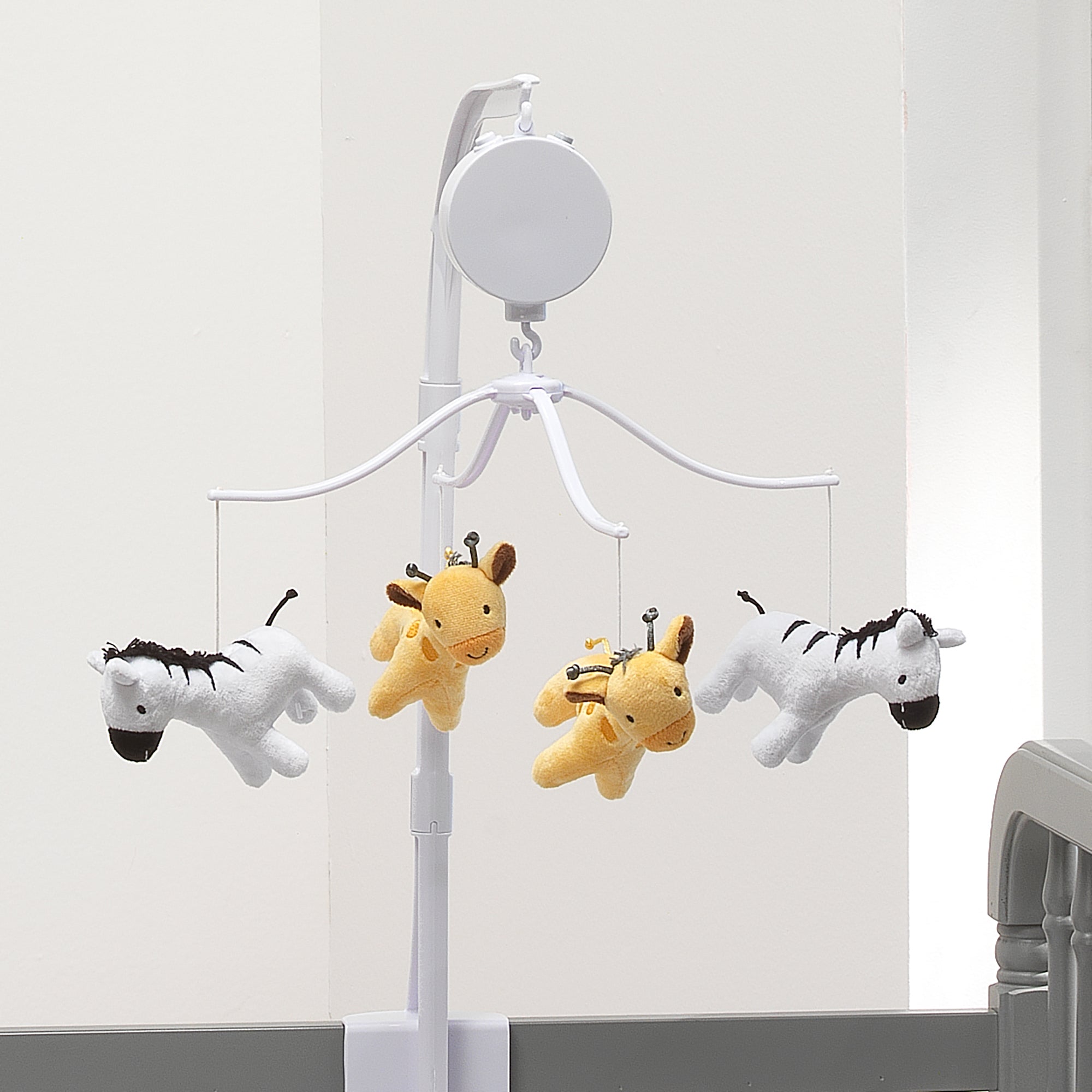 Mighty Jungle Animals Giraffe/Zebra Musical Baby Crib Mobile