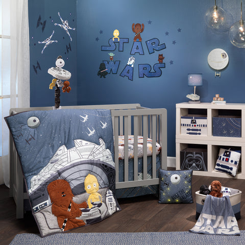 Star Wars Millennium Falcon 3-Piece Crib Bedding Set by Lambs & Ivy