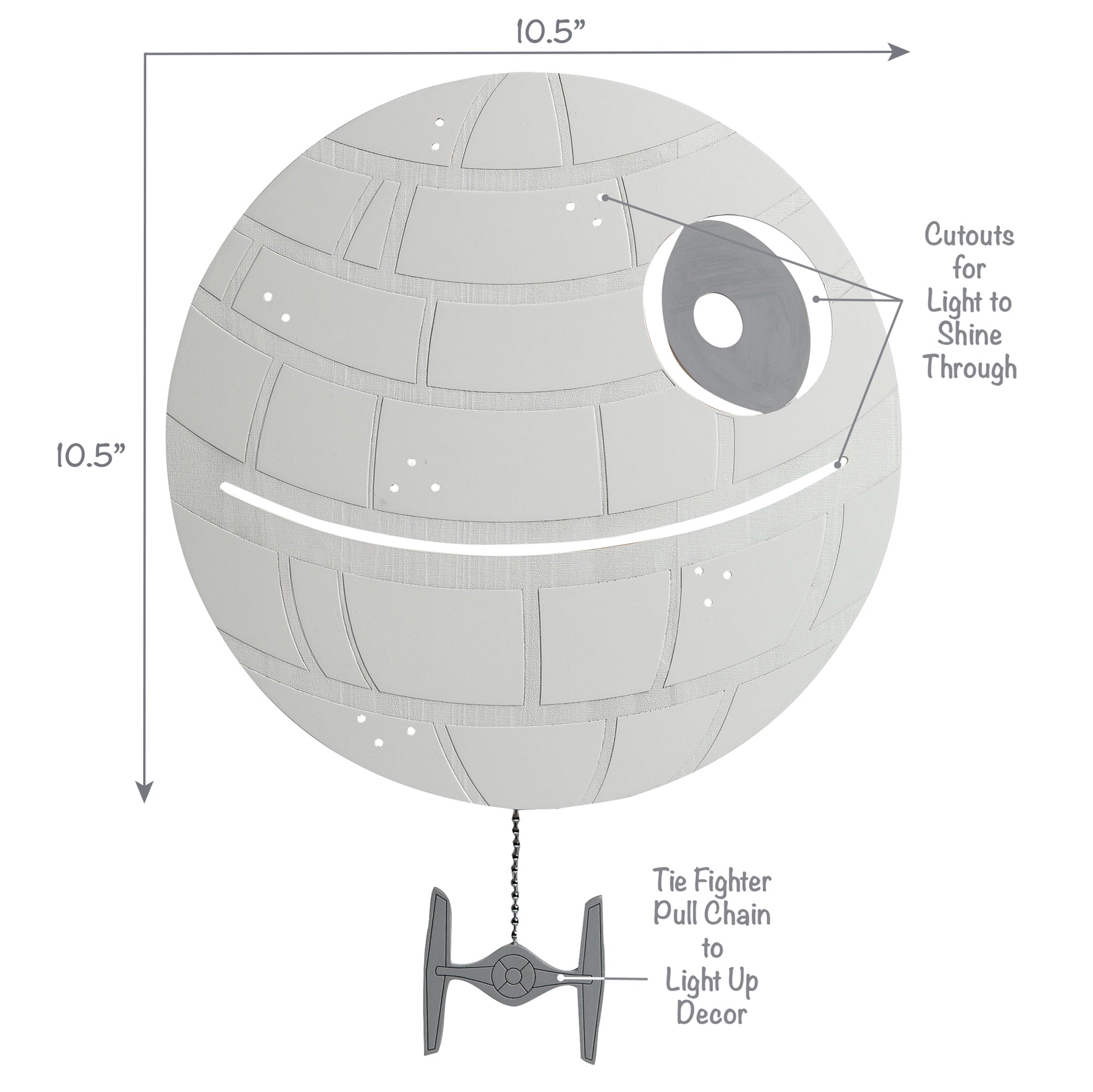 Star Wars Signature LED Light-Up Death Star Wall Decor/Art – Lambs