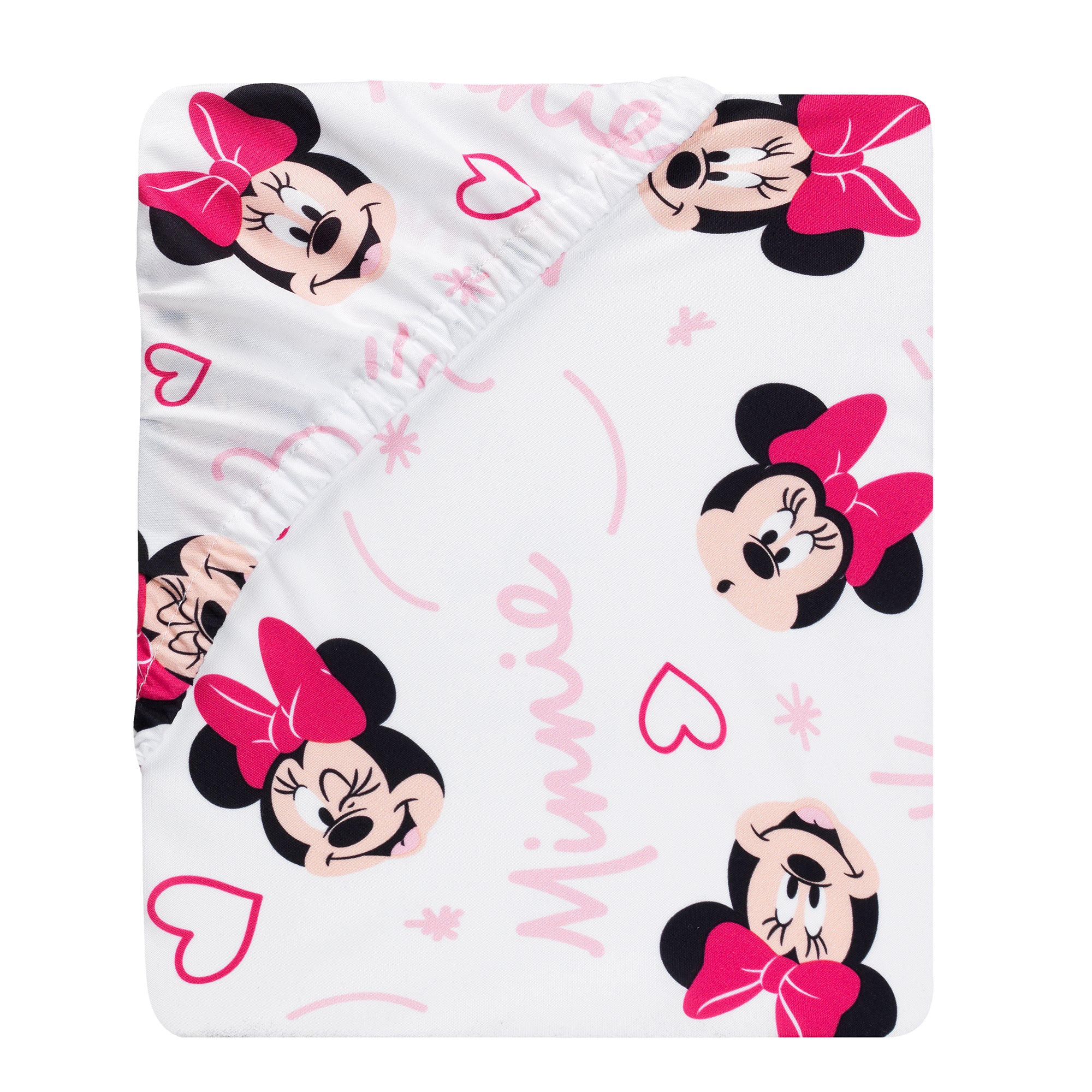 Minnie Mouse Love Fitted Crib Sheet by Lambs & Ivy