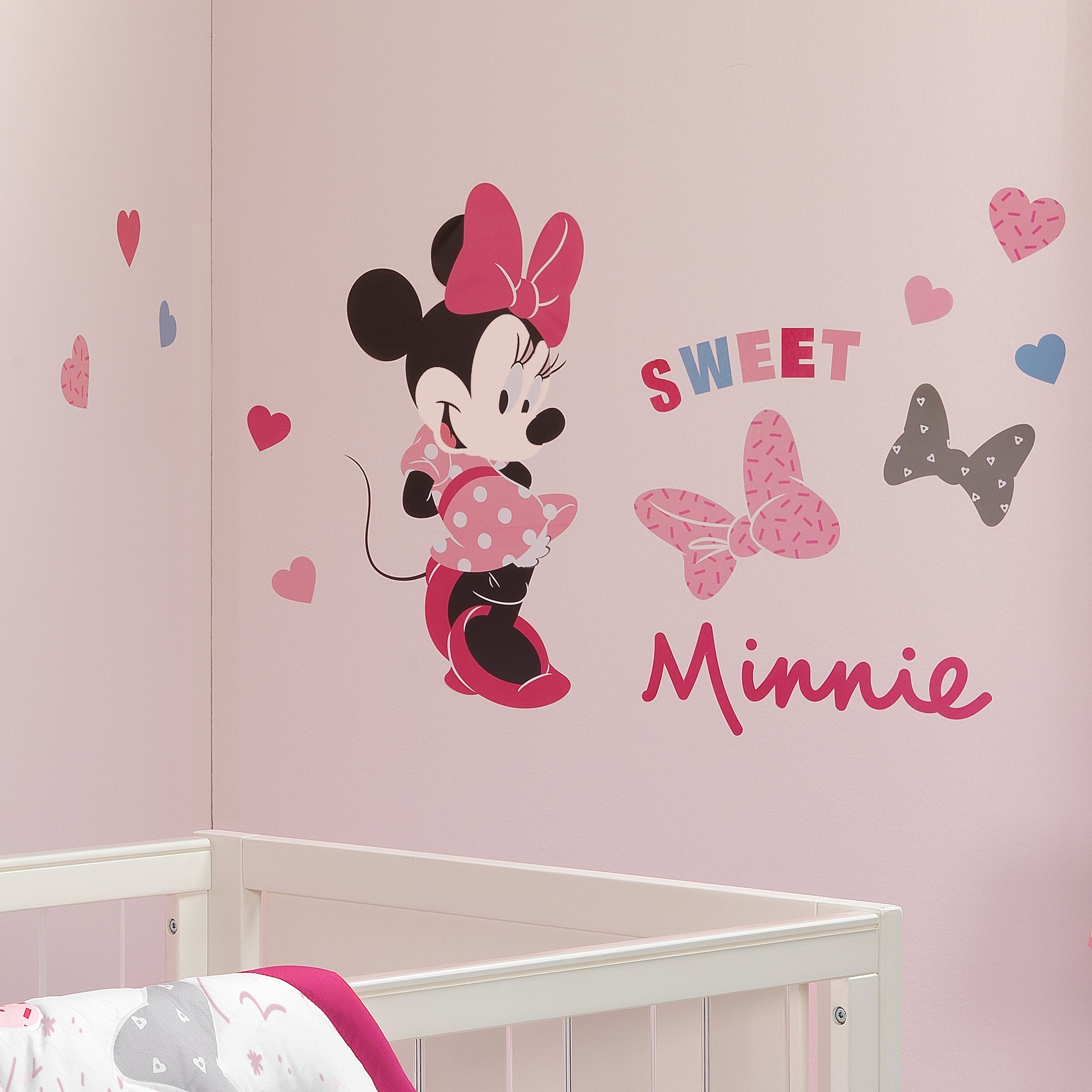 Disney Baby Minnie Mouse Love Wall Decals/Stickers with Hearts