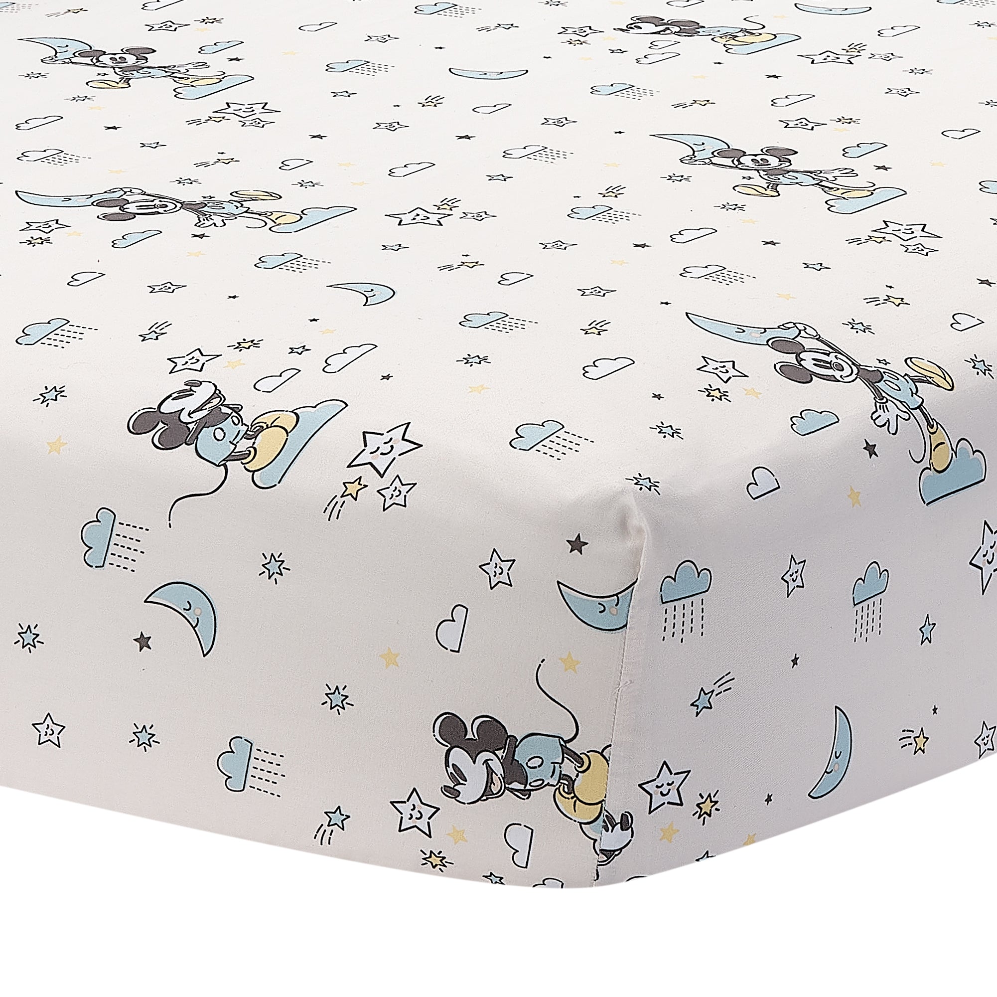 Moonlight Mickey Fitted Crib Sheet by Lambs & Ivy