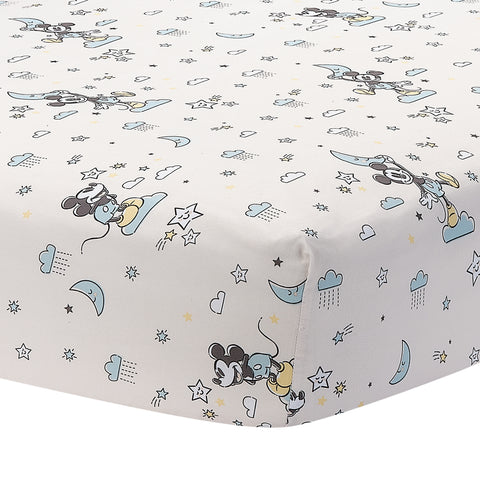 Moonlight Mickey Fitted Crib Sheet by Lambs & Ivy
