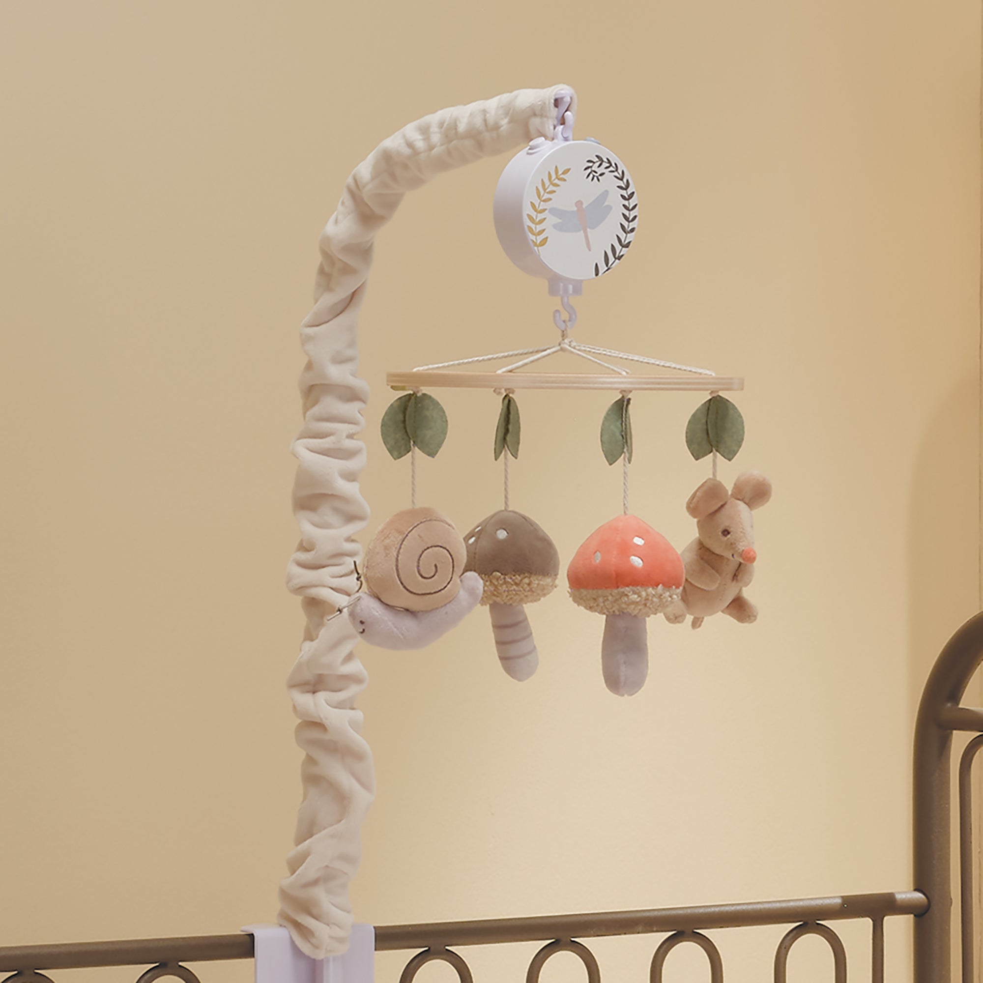 Mushroom Meadow Musical Baby Crib Mobile by Lambs & Ivy