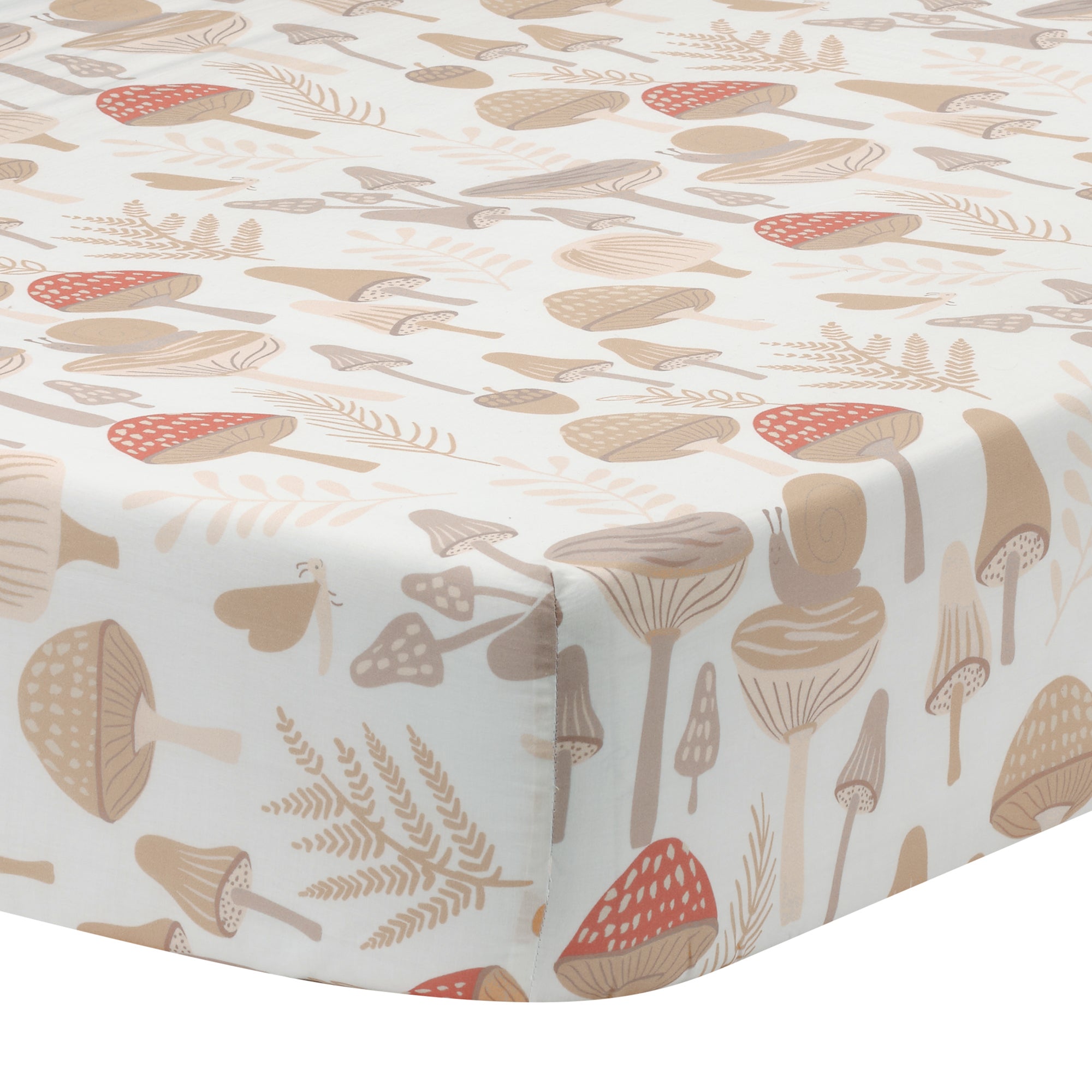 Mushroom Meadow 3-Piece Organic Crib Bedding Set by Lambs & Ivy
