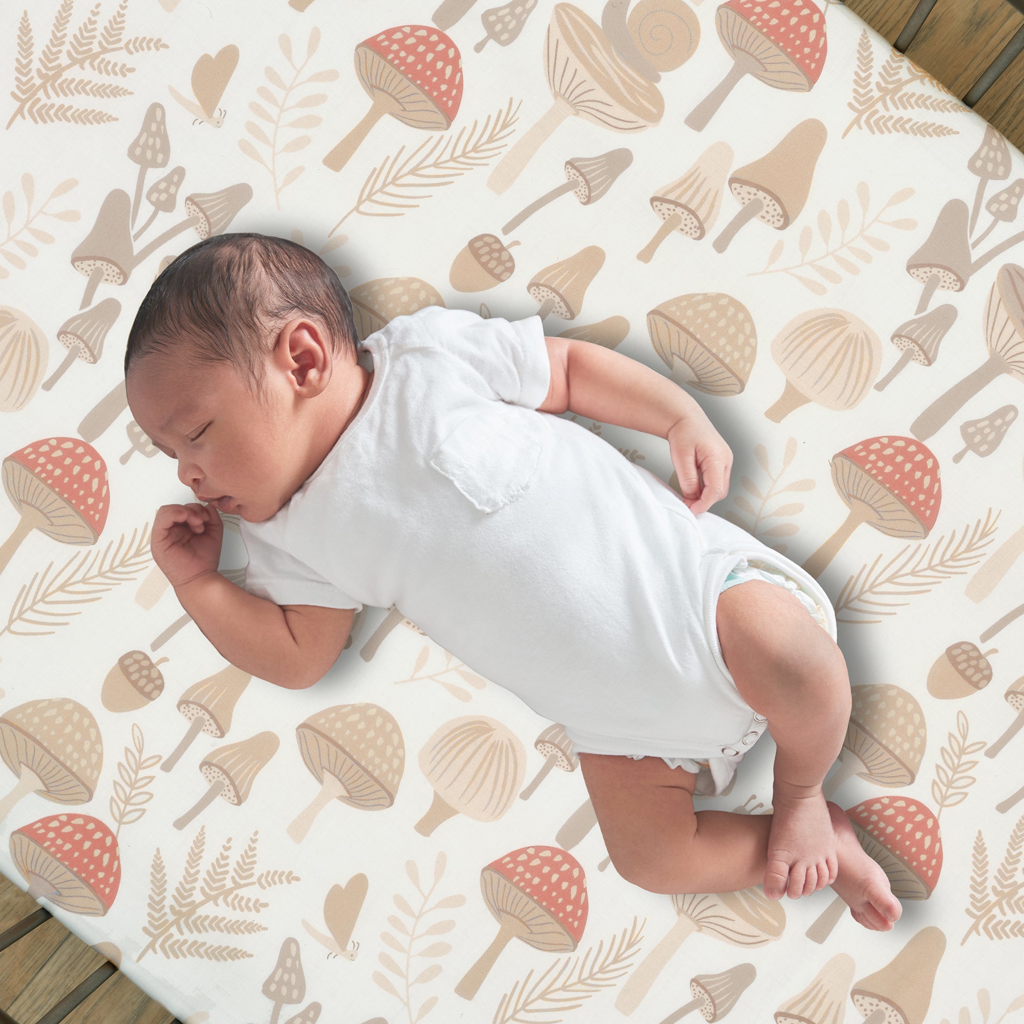 Mushroom Meadow 3-Piece Organic Crib Bedding Set by Lambs & Ivy