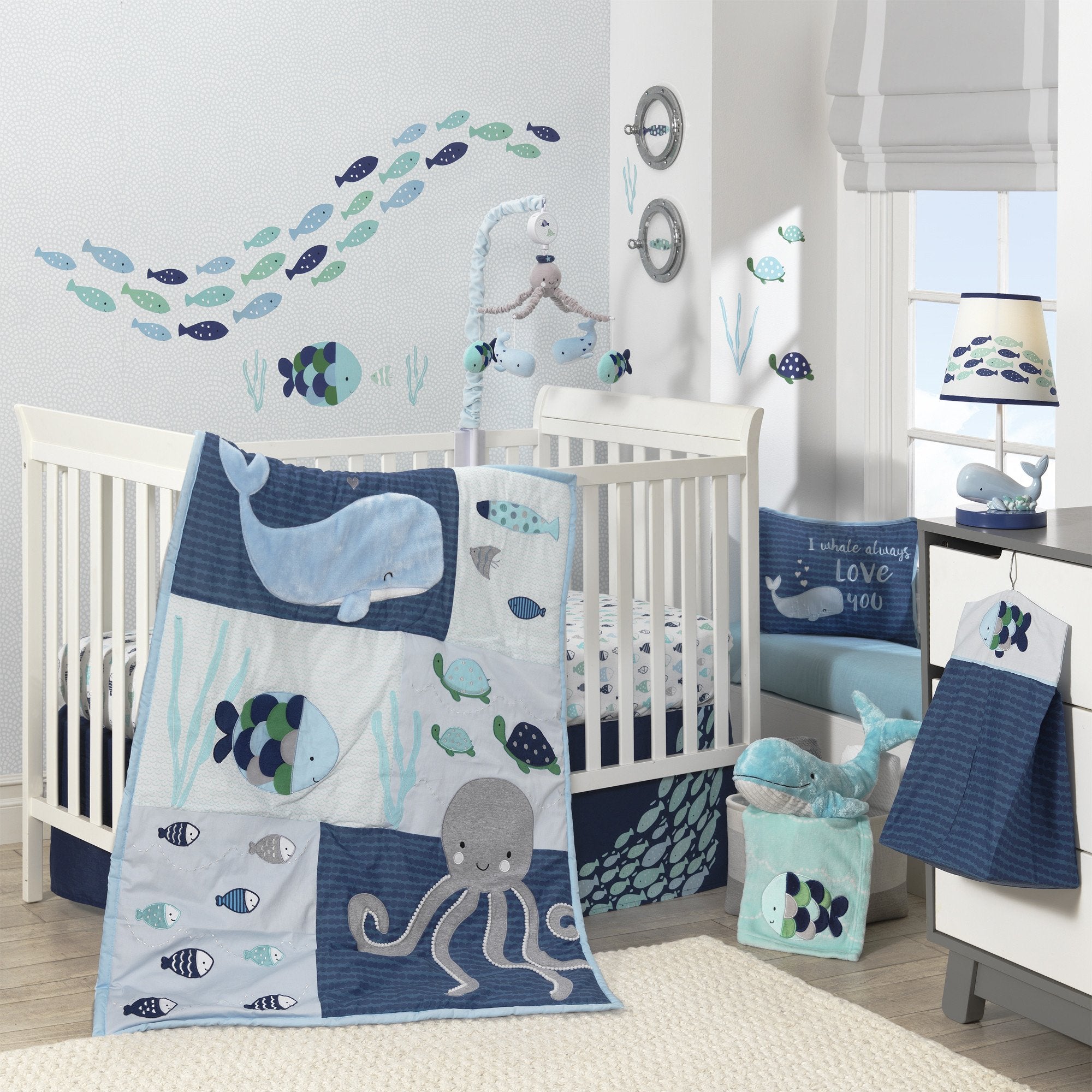 Oceania Aqua/Blue Aquatic Fish Wall Decals/Stickers – Lambs & Ivy