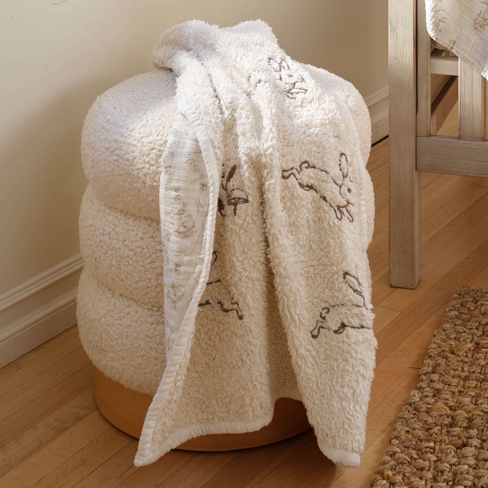 Signature Organic Bunny Coverlet Baby Blanket by Lambs & Ivy