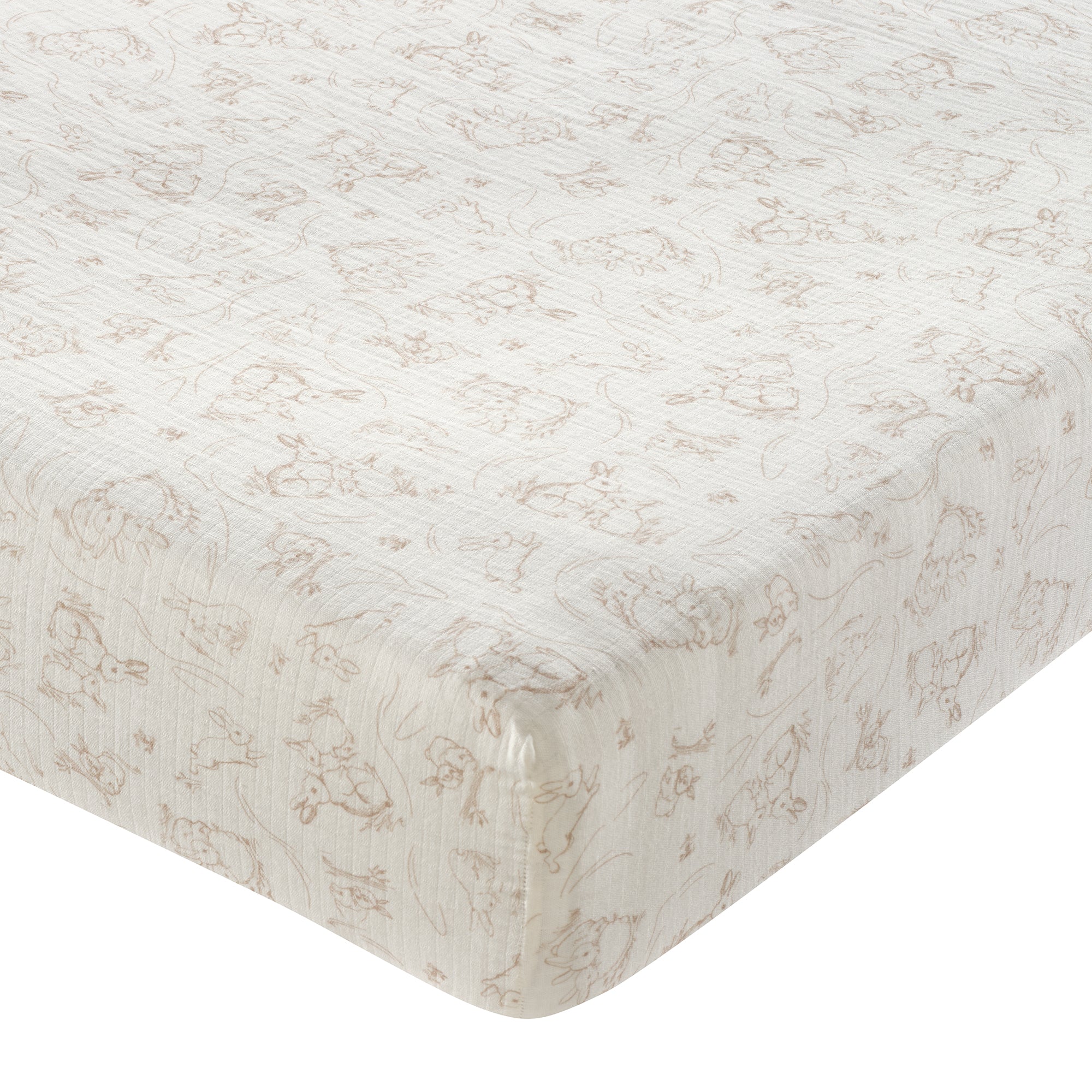 Signature Organic Cotton Bunny Fitted Crib Sheet by Lambs & Ivy