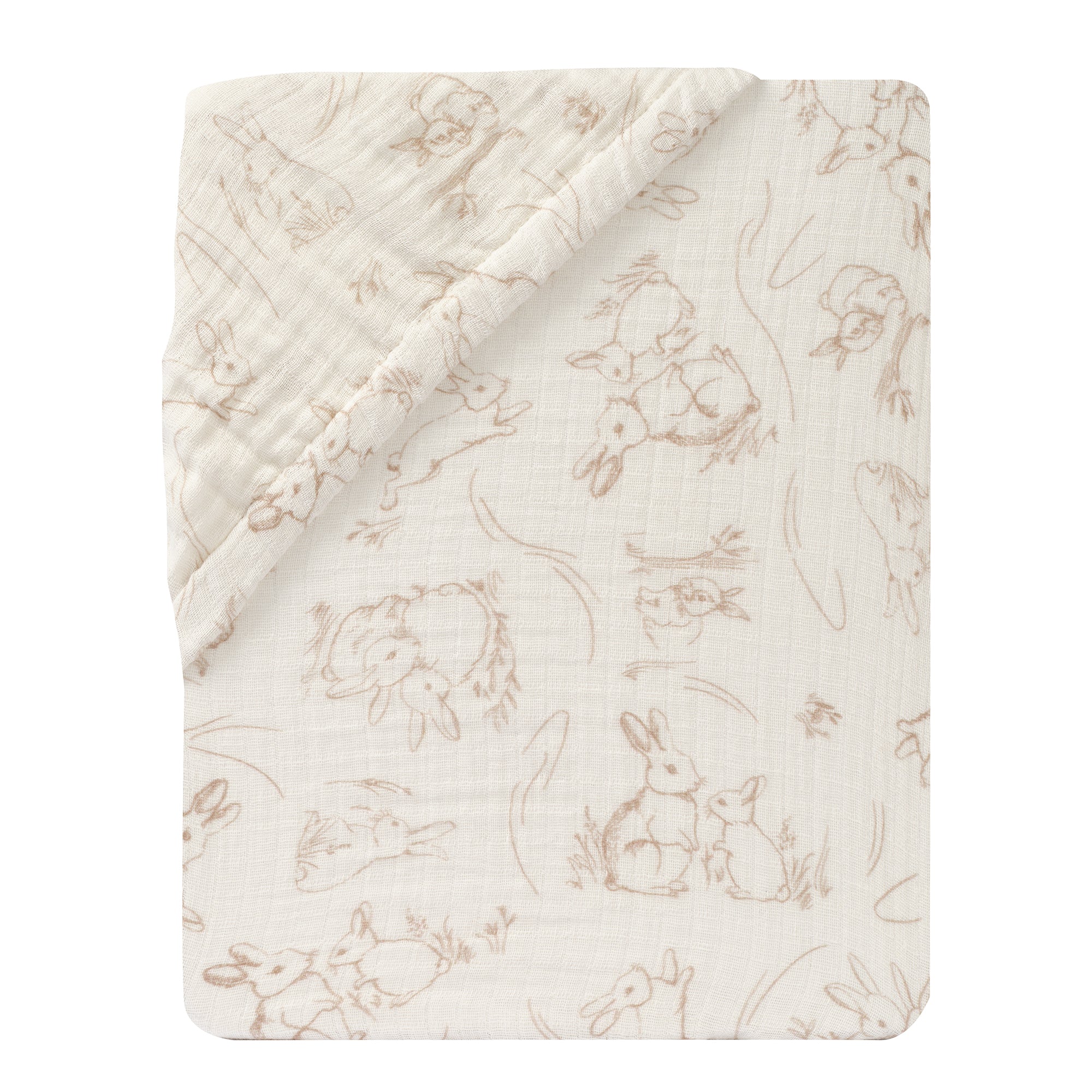 Signature Organic Cotton Bunny Fitted Crib Sheet by Lambs & Ivy