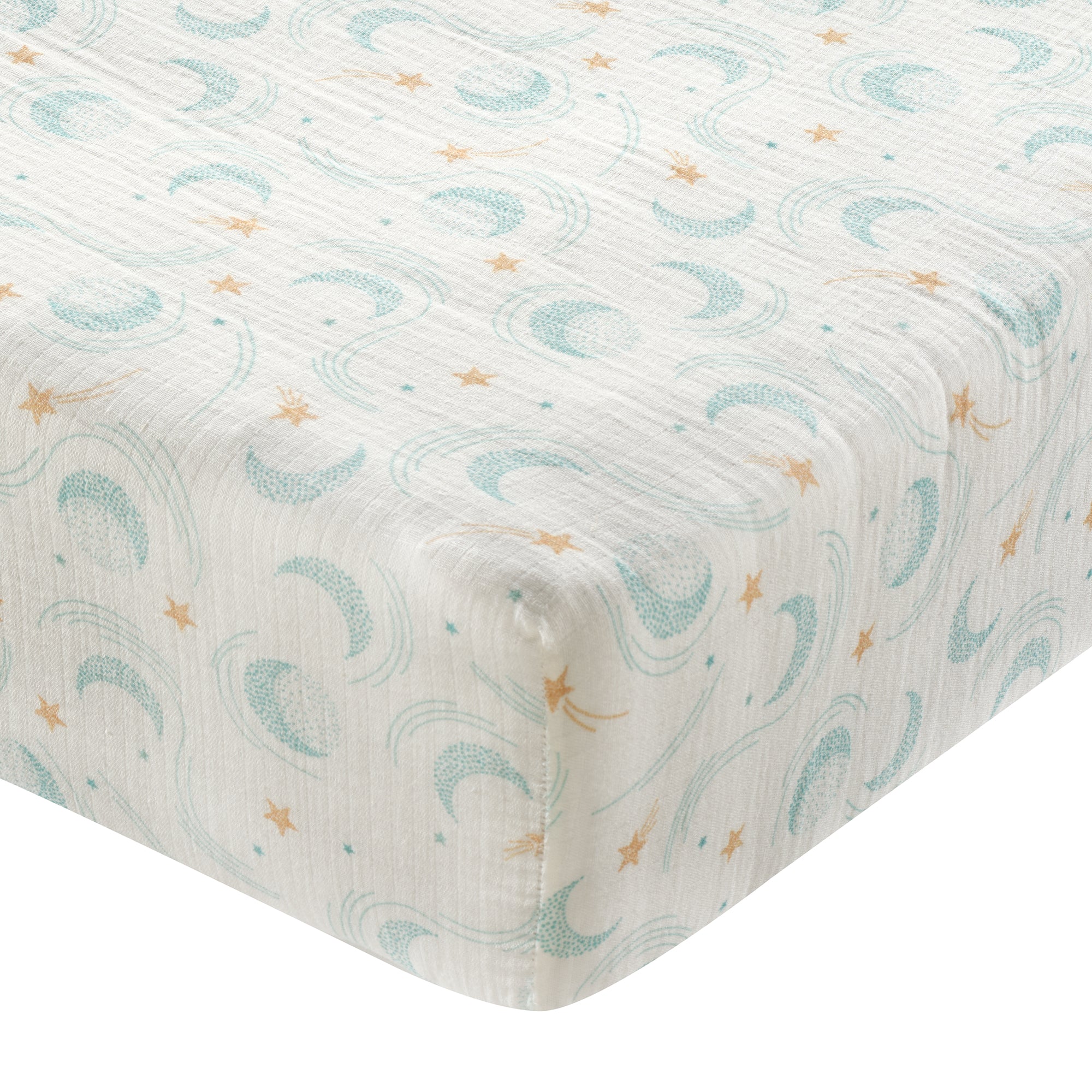 Signature Organic Cotton Celestial Fitted Crib Sheet by Lambs & Ivy