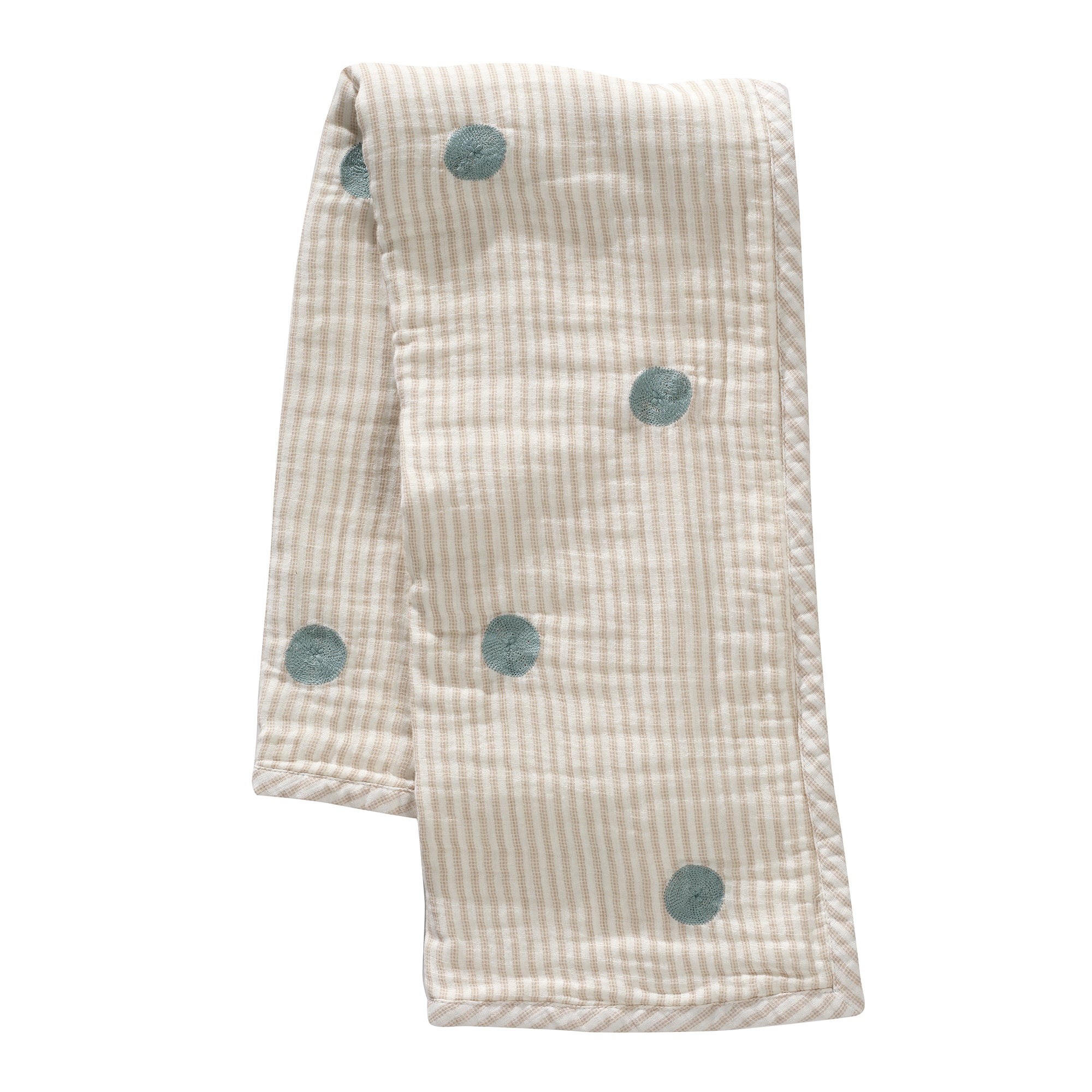 Signature Organic Embroidered Dot Crib Coverlet by Lambs & Ivy