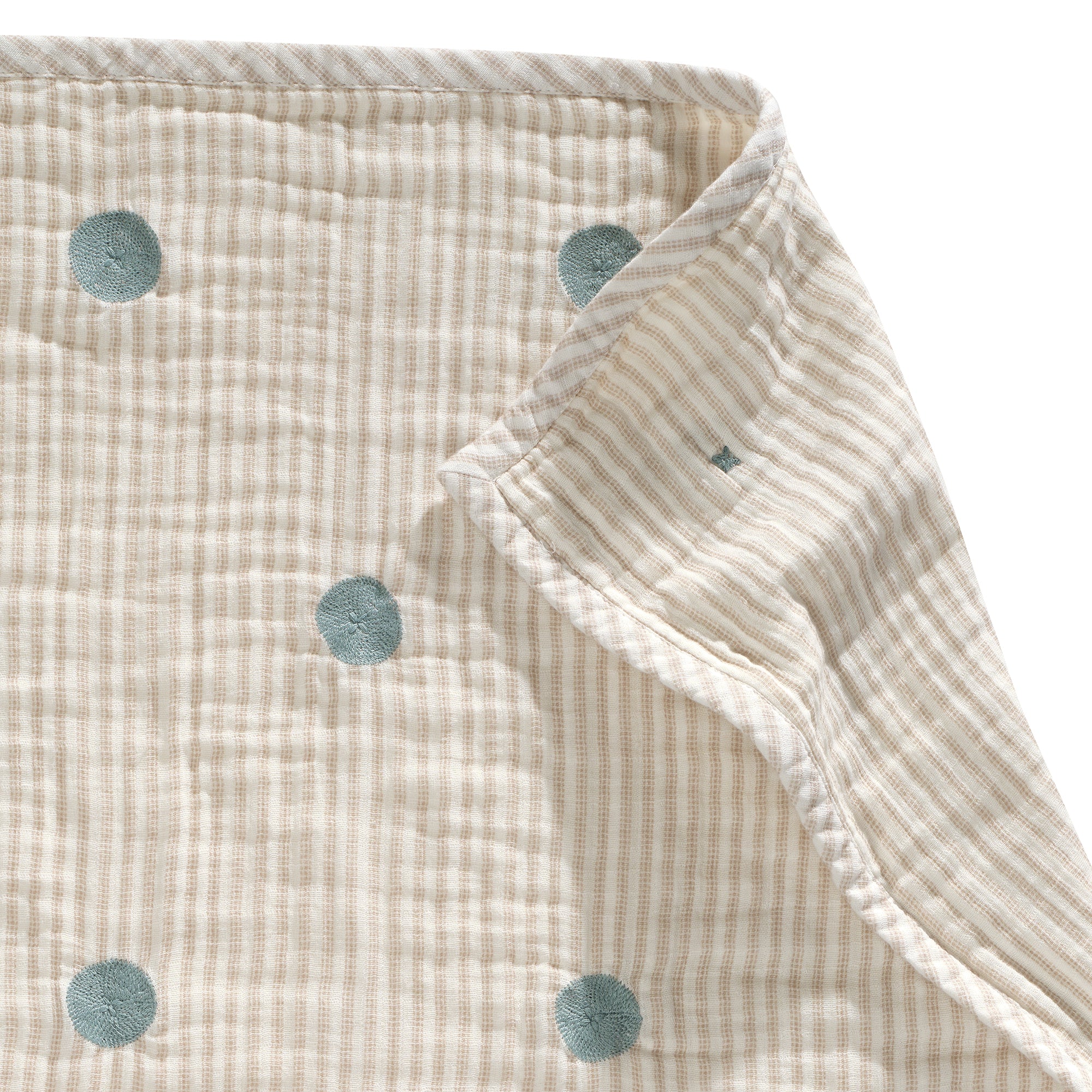 Signature Organic Embroidered Dot Crib Coverlet by Lambs & Ivy