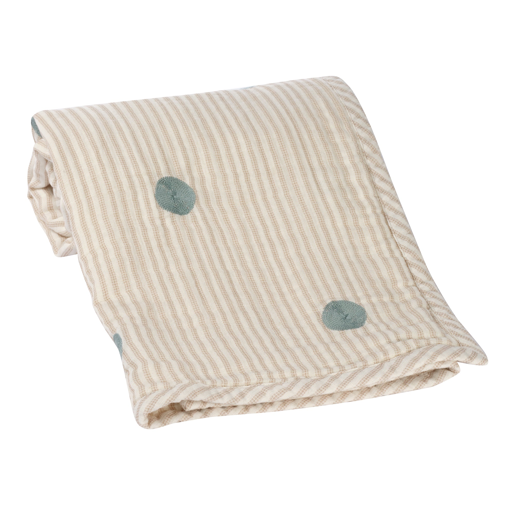 Signature Organic Embroidered Dot Crib Coverlet by Lambs & Ivy