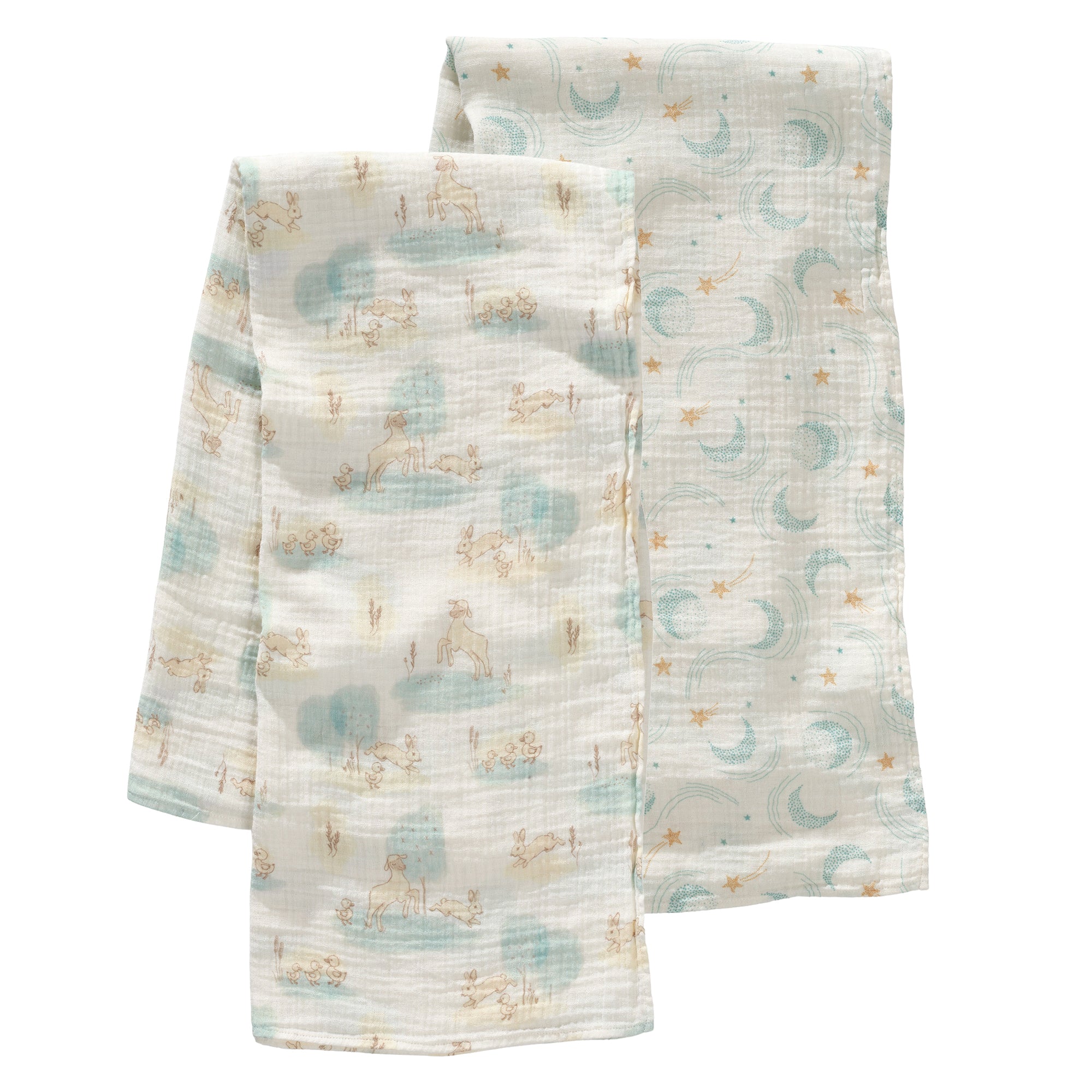 Signature Organic Celestial/Meadow Swaddle Blankets by Lambs & Ivy